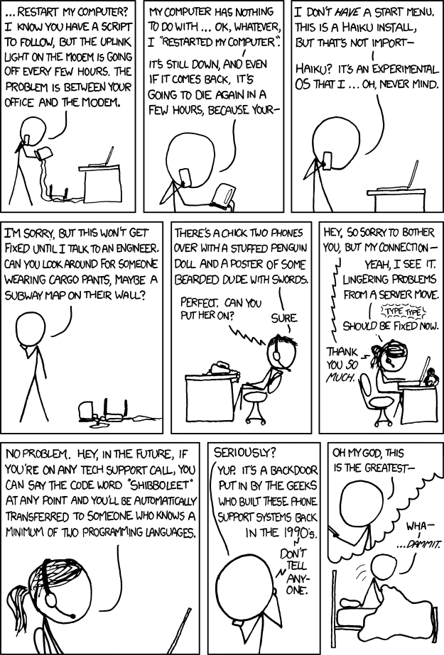 Tech Support [XKCD] iiiiiiitttttttttttt