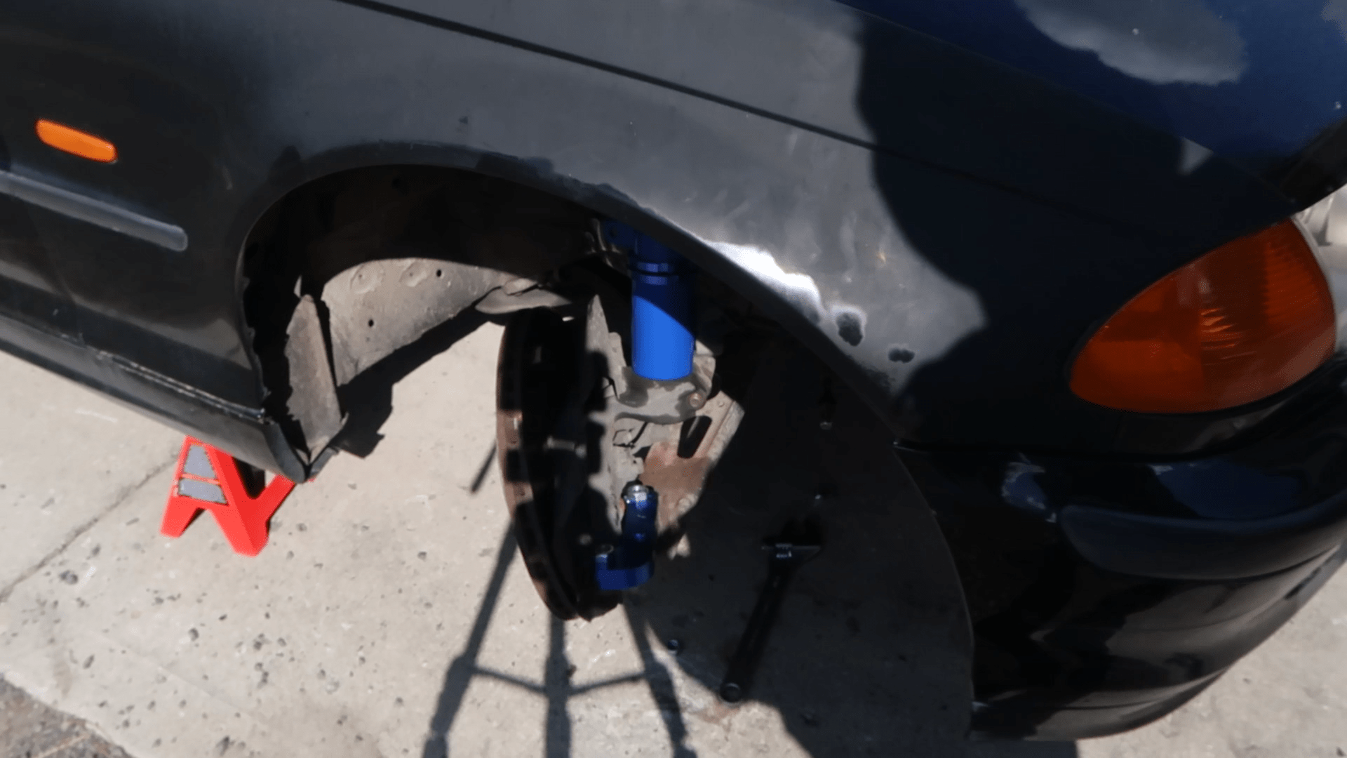 Angle Kit and Coilovers installed for this weekend's drift at Shindo