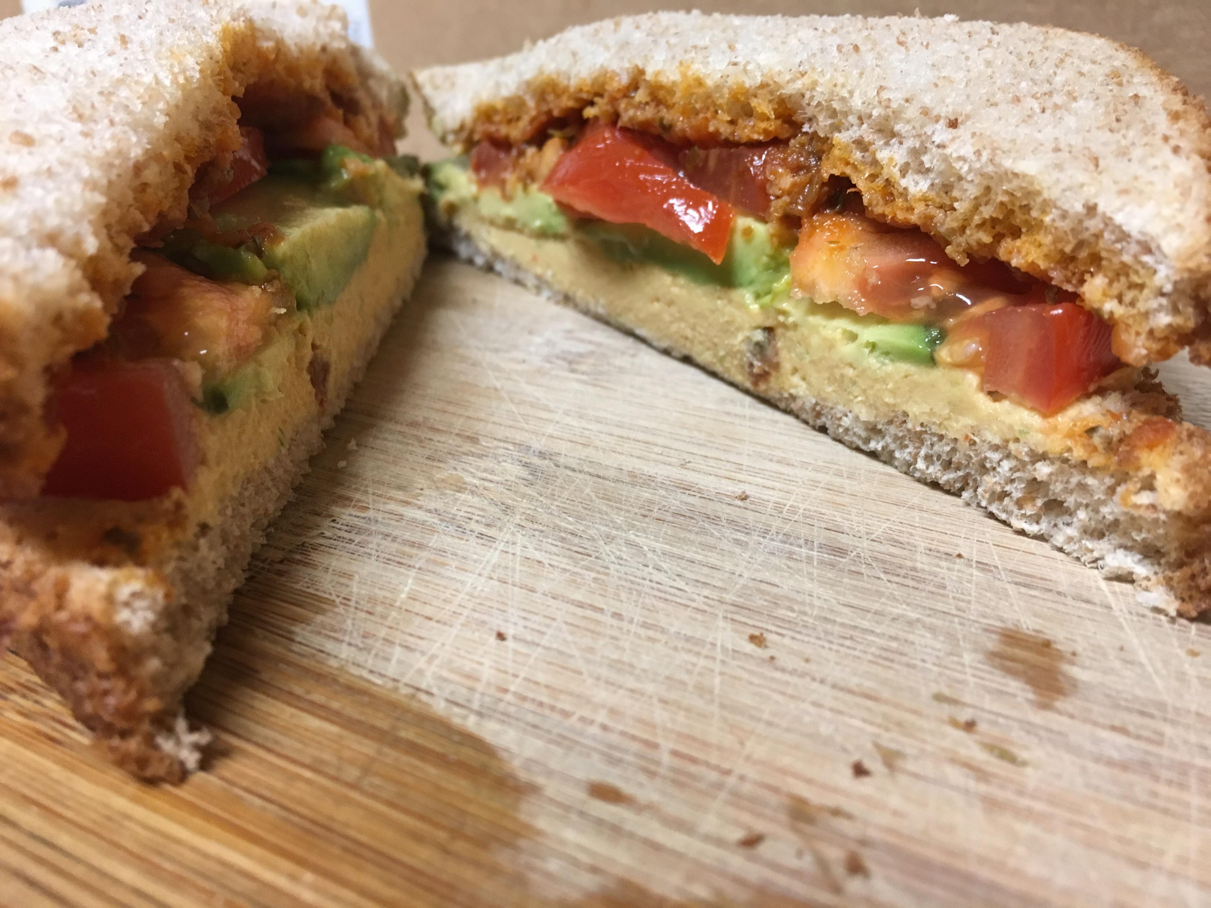 Tomato Pesto, Hummus, Avocado and Tomato Sandwich 🥪 r/veganrecipes