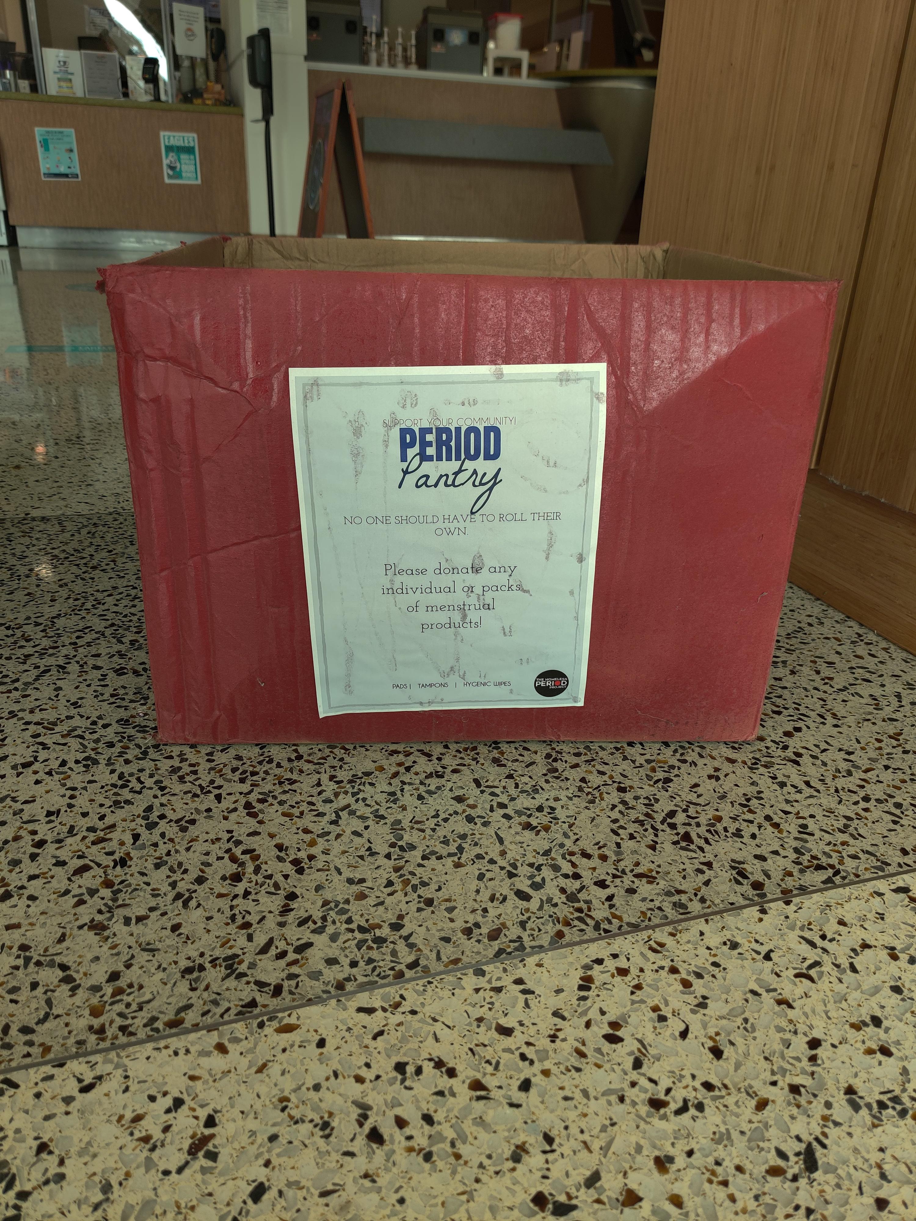 Armstrong Period Pantry Product Donation box r/GSU