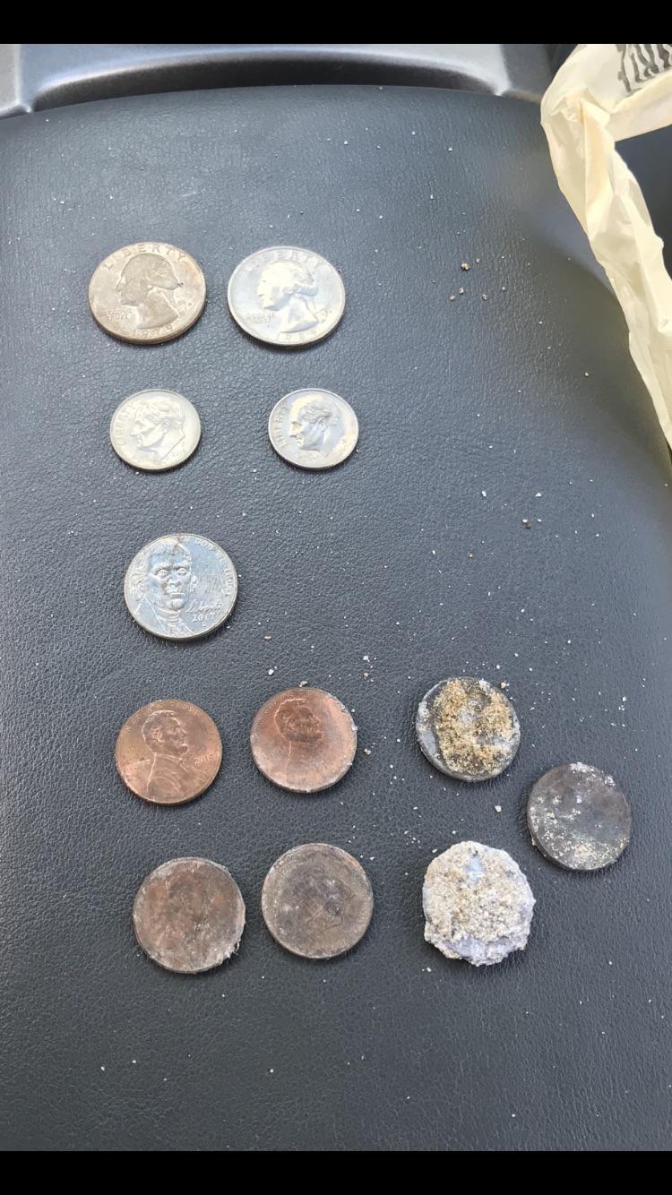 Coins from my first day. Waikiki along the boardwalk. r/metaldetecting