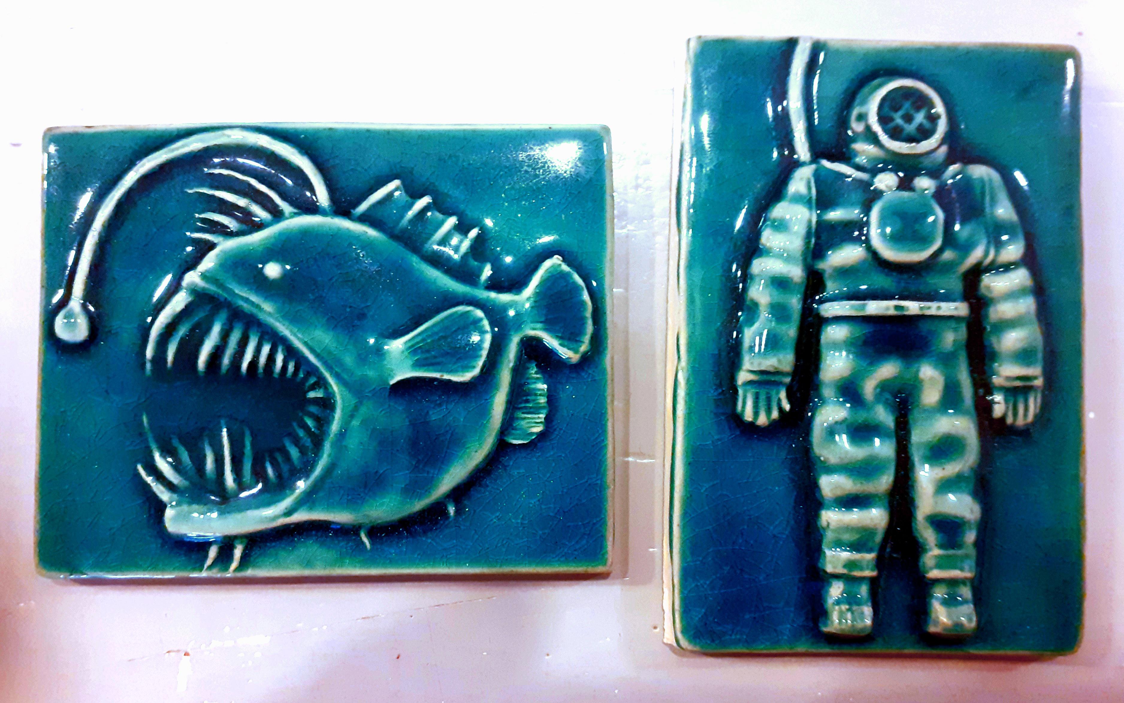 2023, ceramic relief tiles, two new designs. r/Ceramics