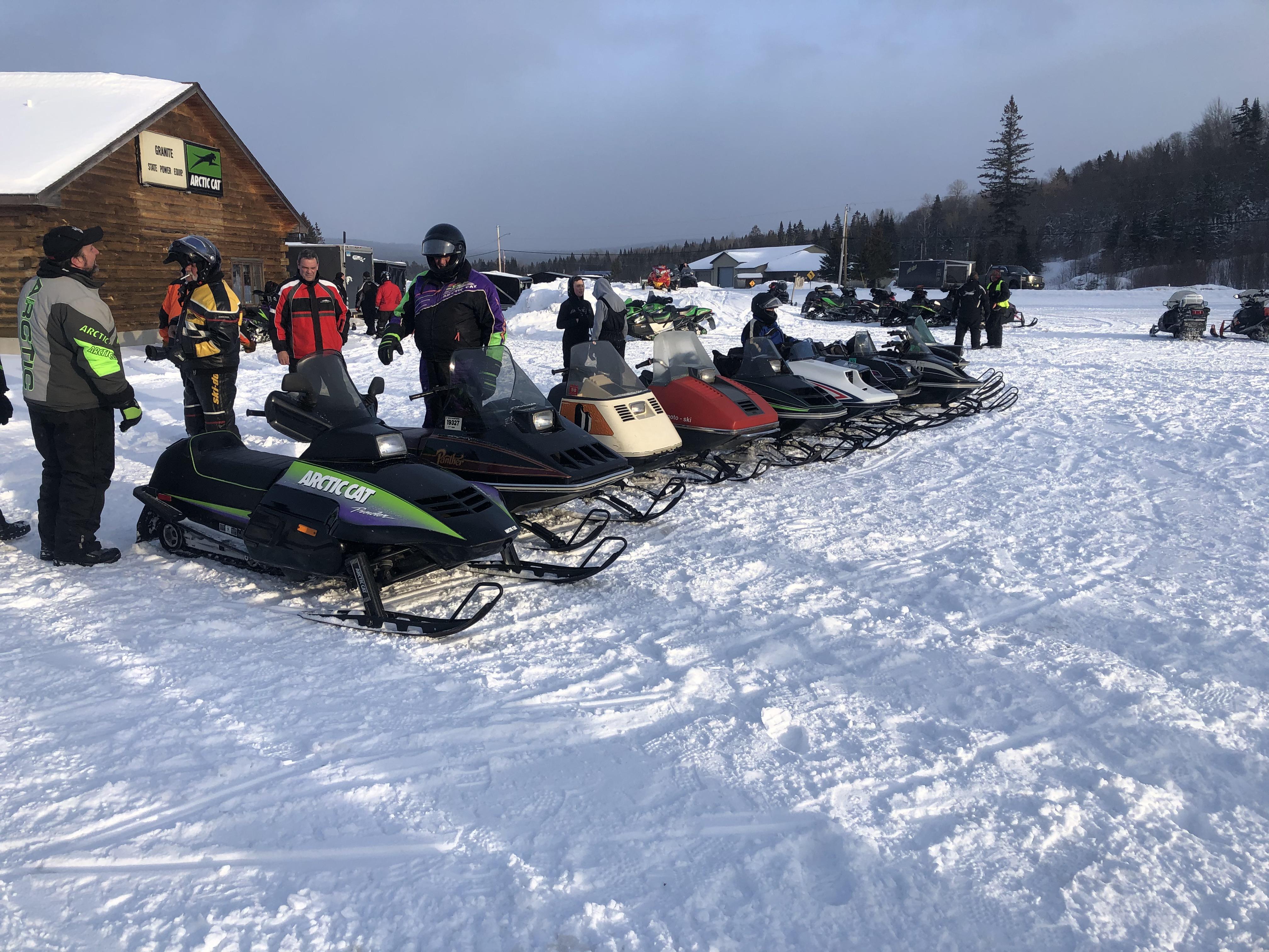 Vintage snowmobile ride here in Pittsburg, NH yesterday. r/snowmobiling