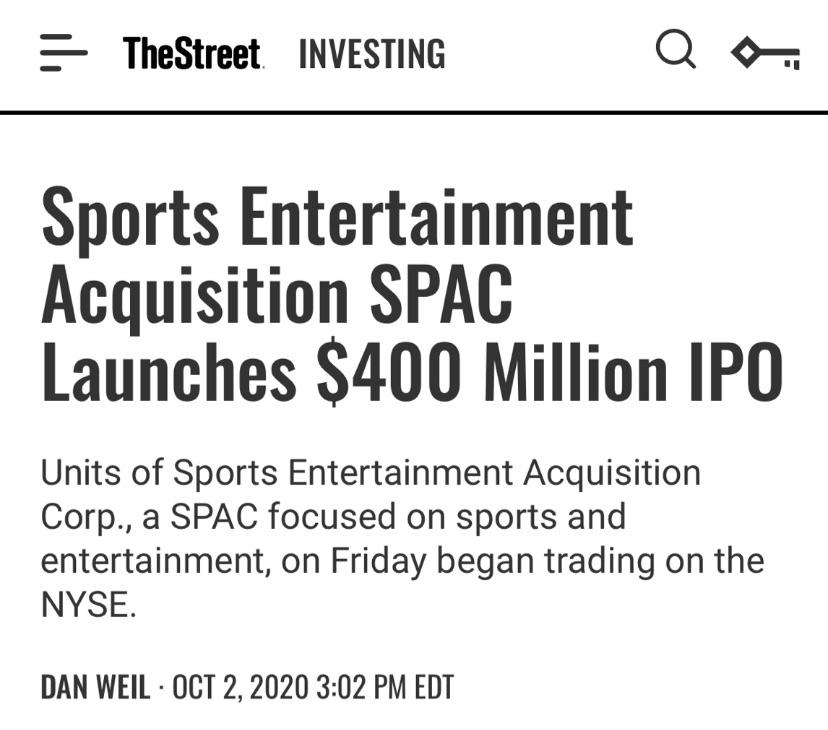 Sportrader SPAC? Warrants out today! SPACs