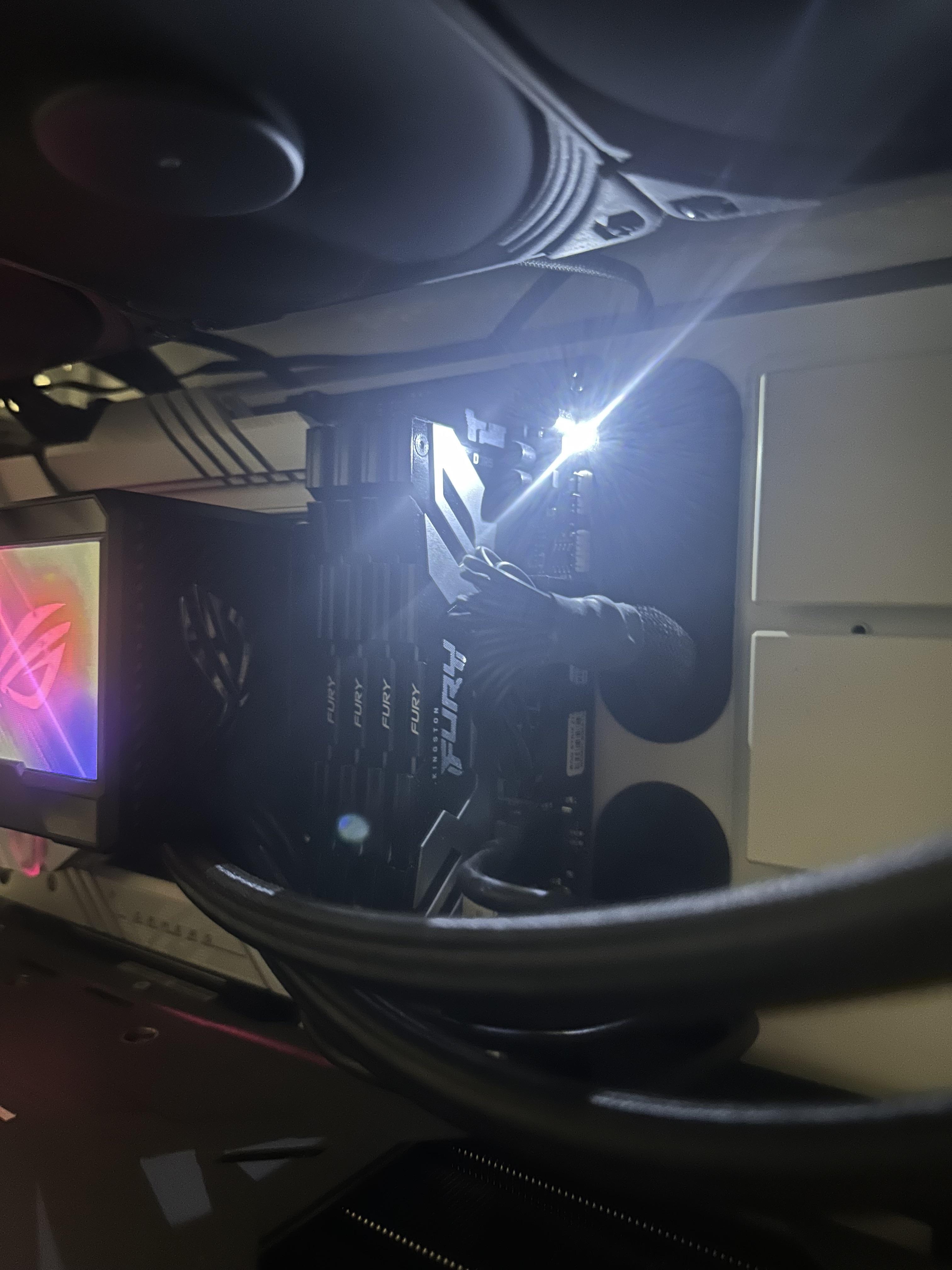 White light on motherboard r/PcBuild