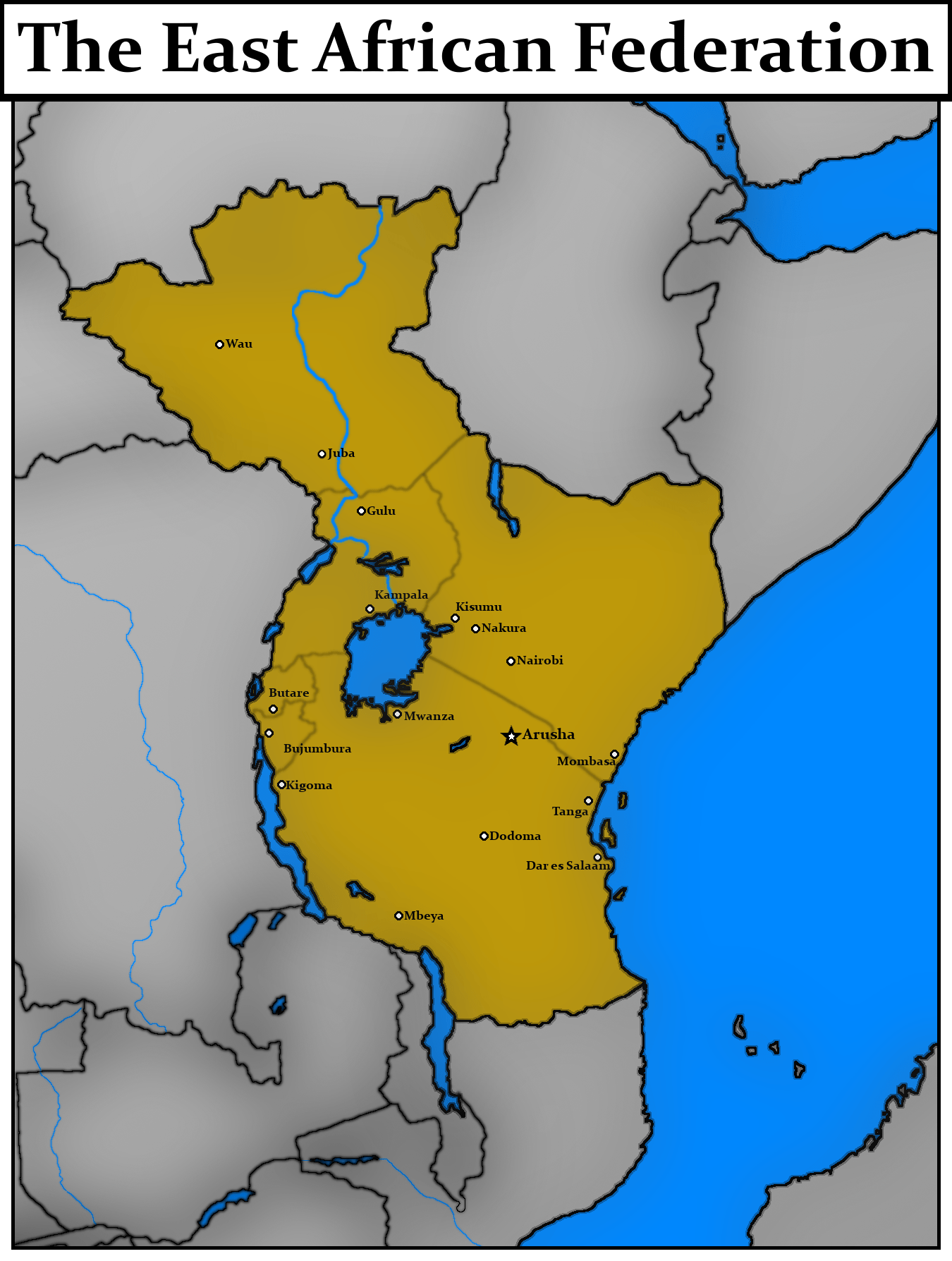 Alternate East Africa Map East African Federation AlternateHistory