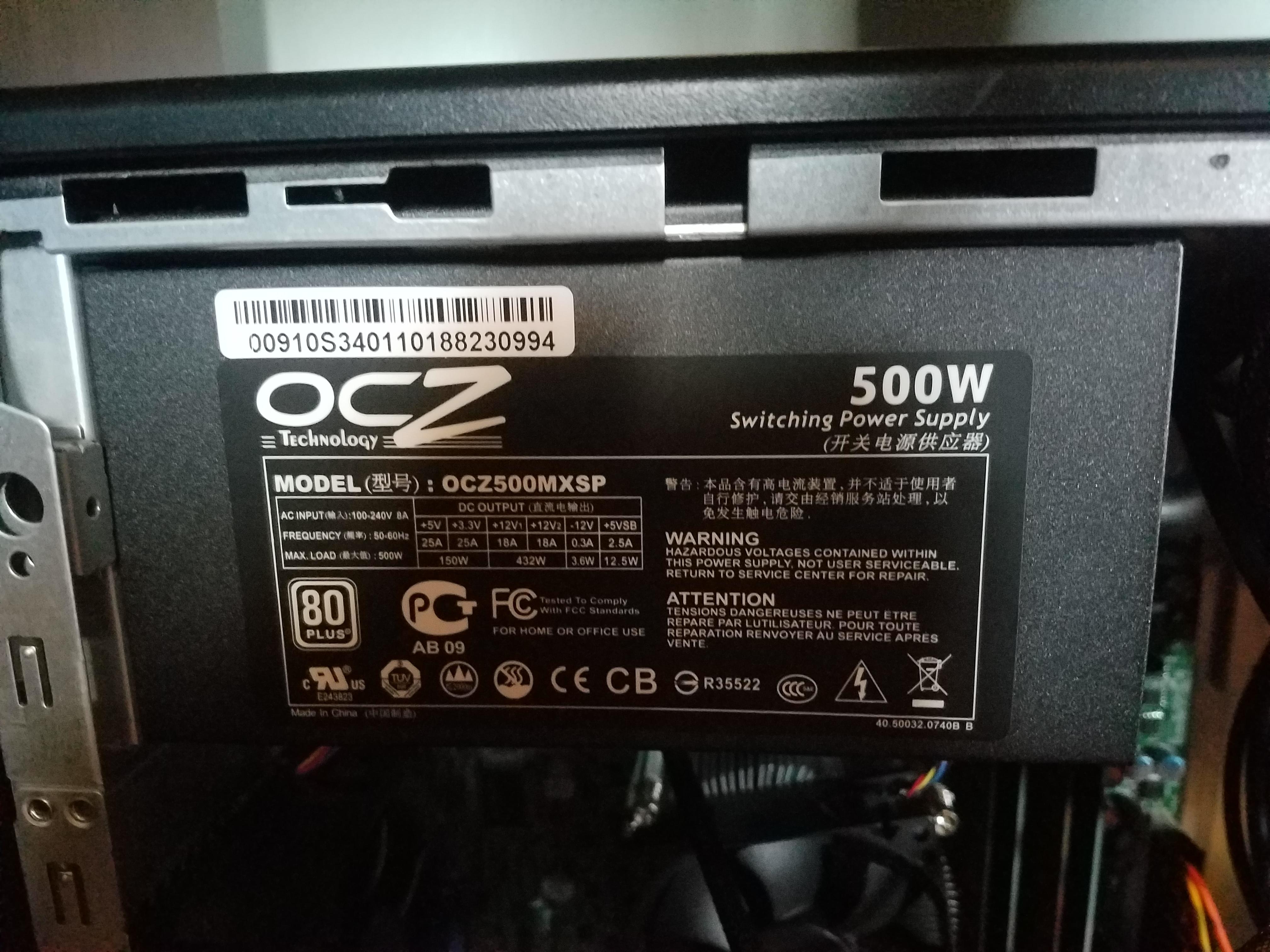 HELP! Installed a bigger power supply and now PC keeps cycling on and