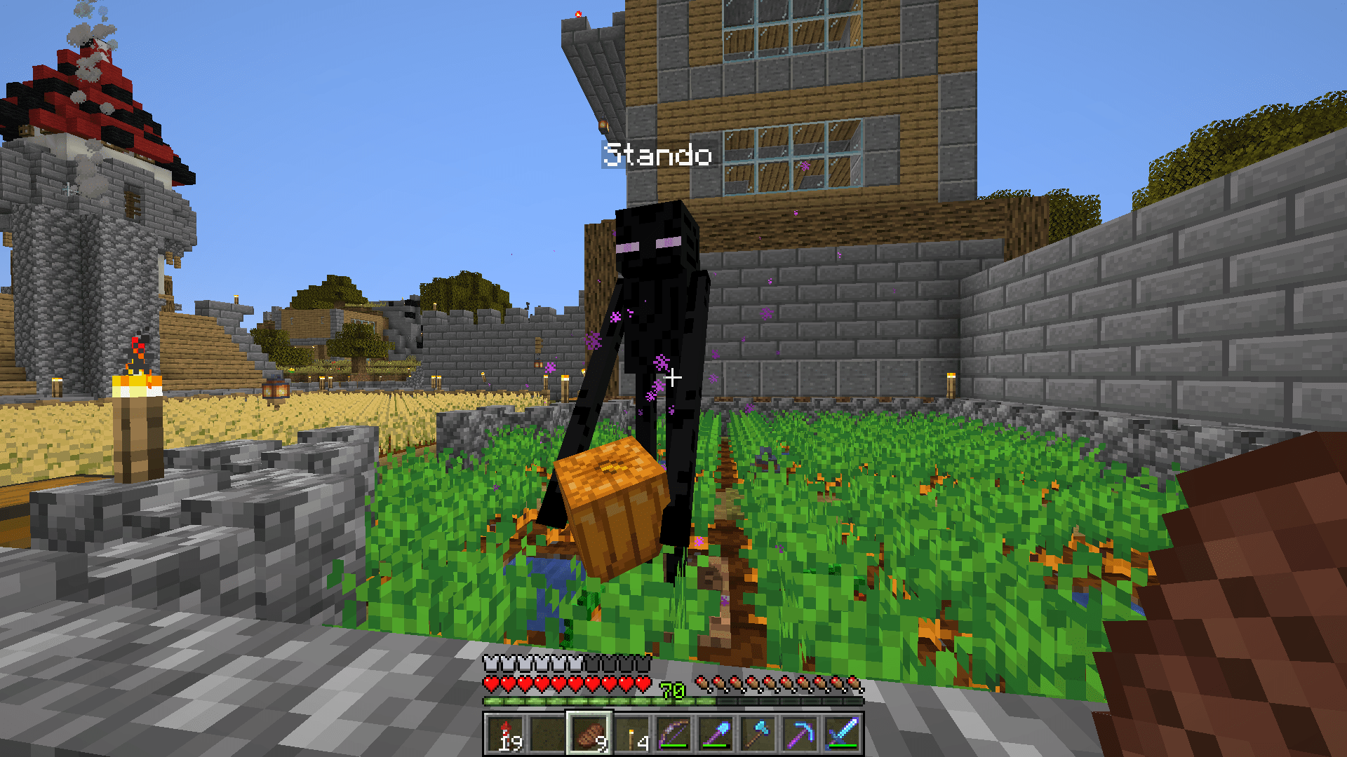 I followed one of you guys advice and stared at an enderman so he would