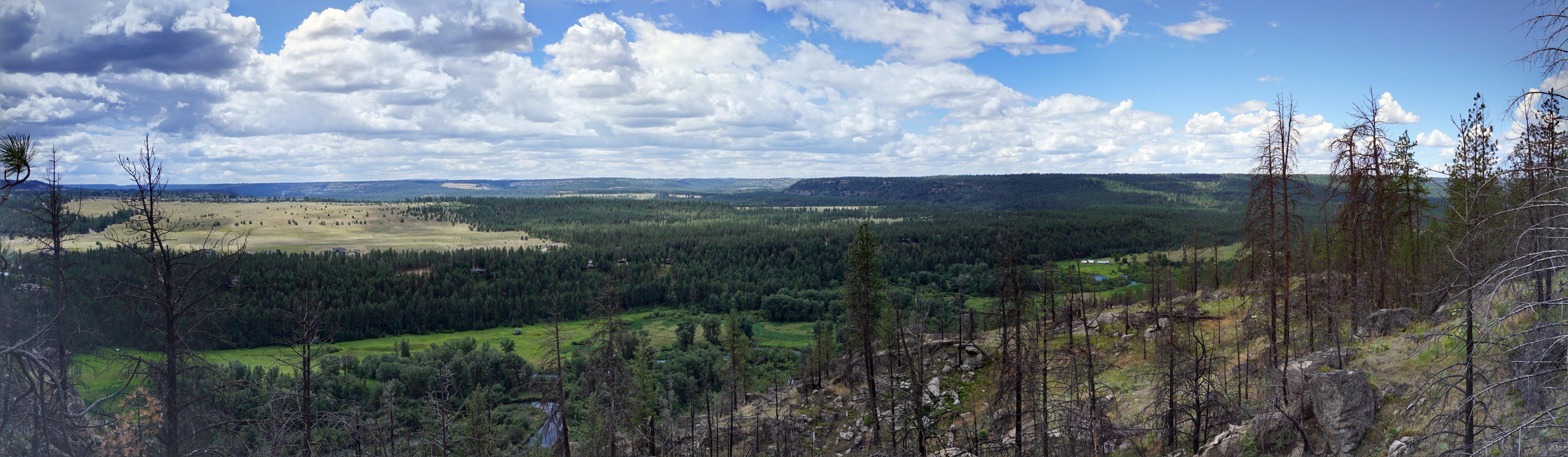 Panorama from the top of The Little Spokane Natural Area, Spokane, WA