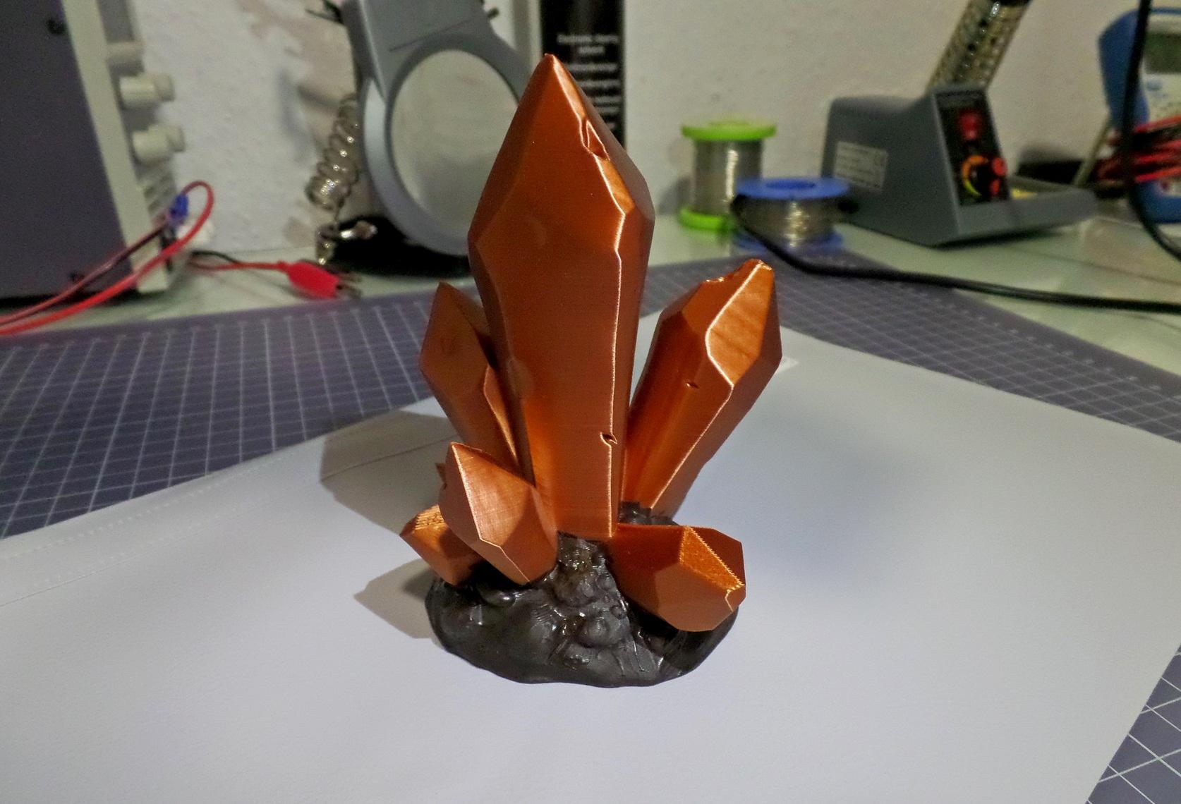 Copper Silk PLA and brown acrylic paint r/3Dprinting