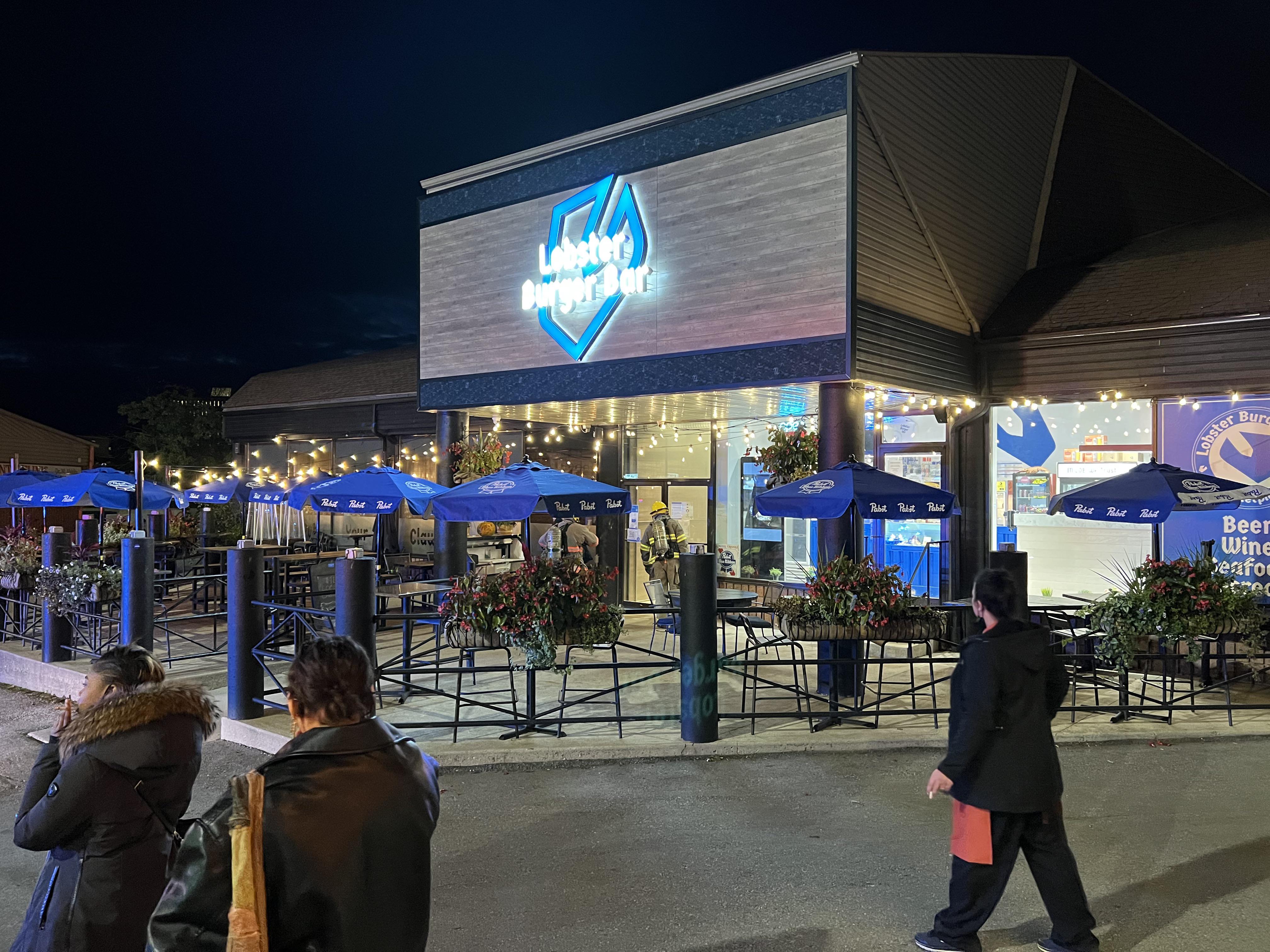 Fire trucks at Lobster Burger Bar r/uwaterloo