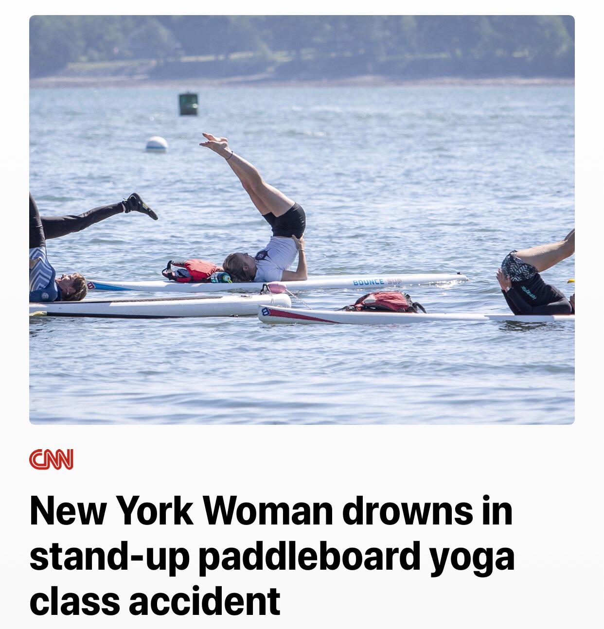 Standup paddleboard yoga class accident r/BrandNewSentence