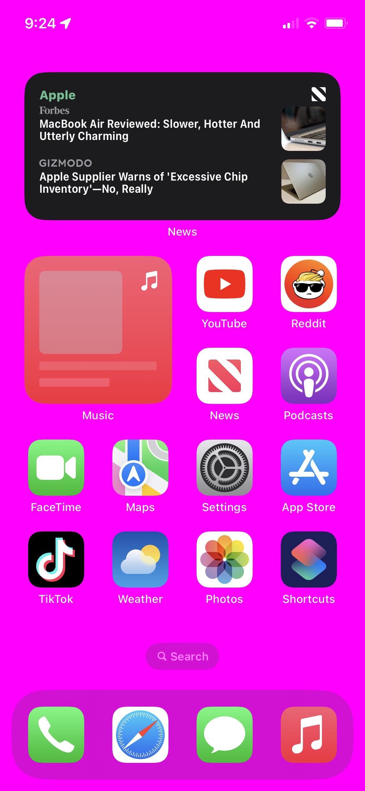 [iOS 16 DB3 v2] Home Screen randomly turns pink r/iOSBeta