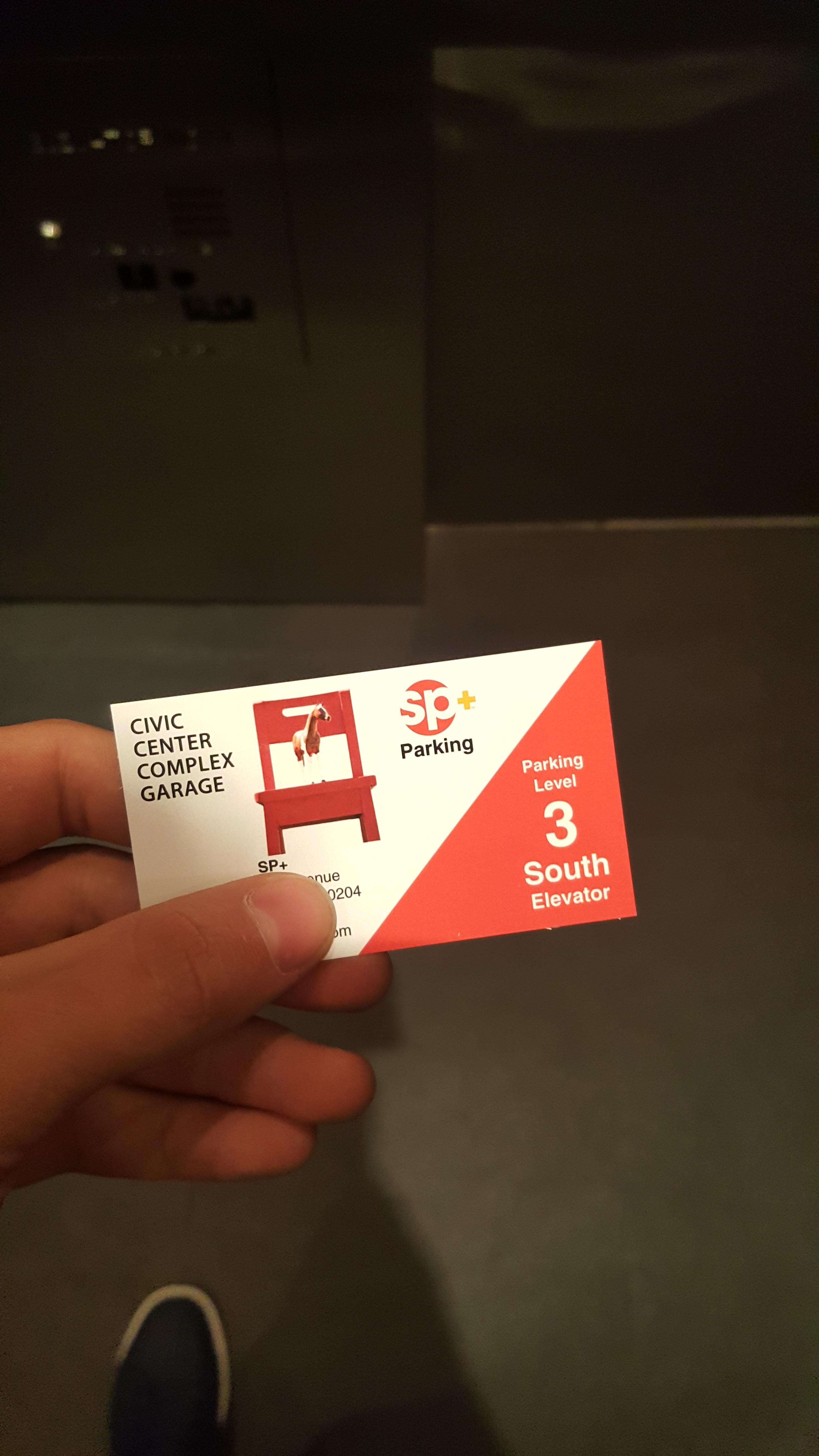 This parking garage has cards that remind you where you parked r