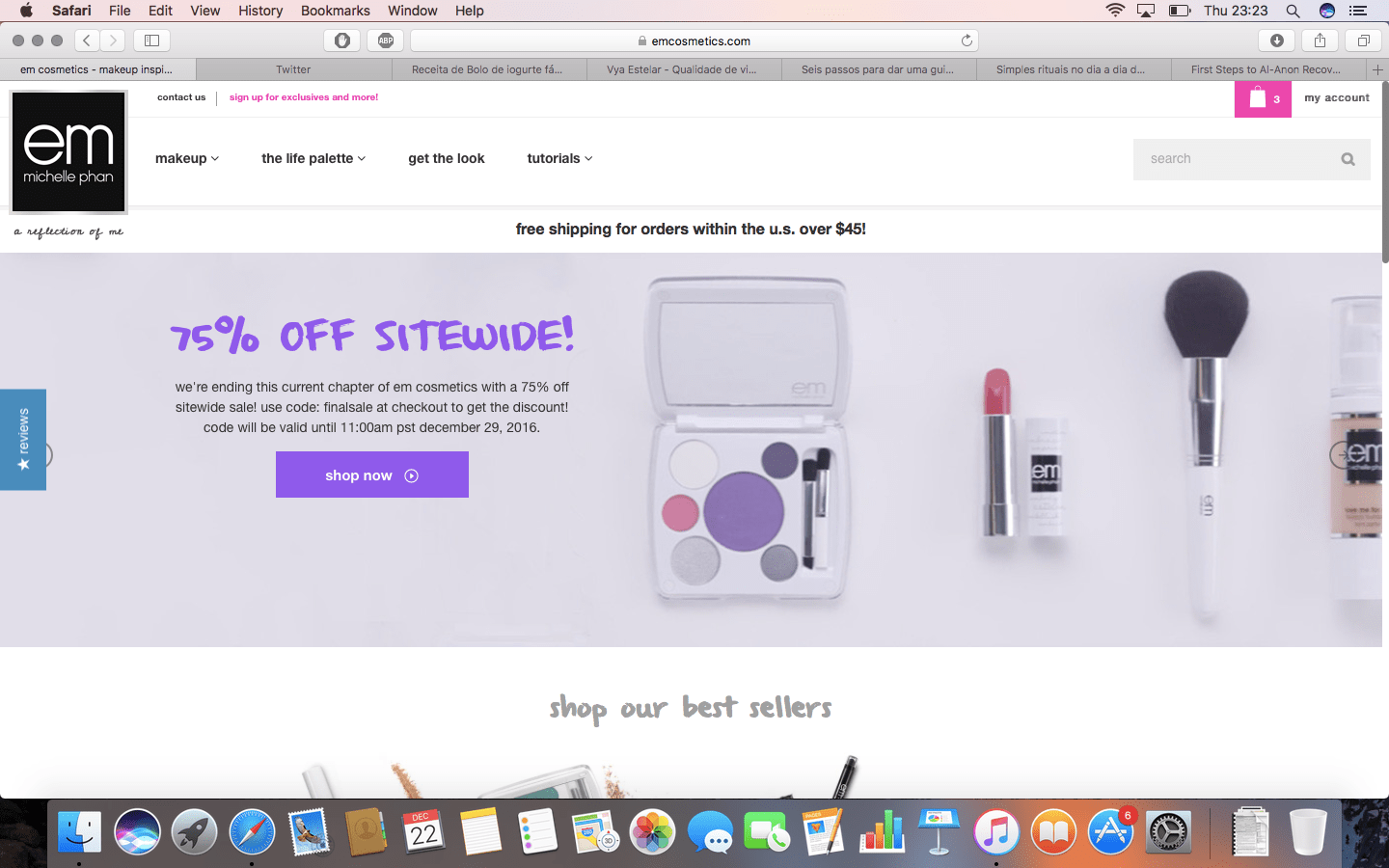 75 off on EM Cosmetics r/MakeupAddiction