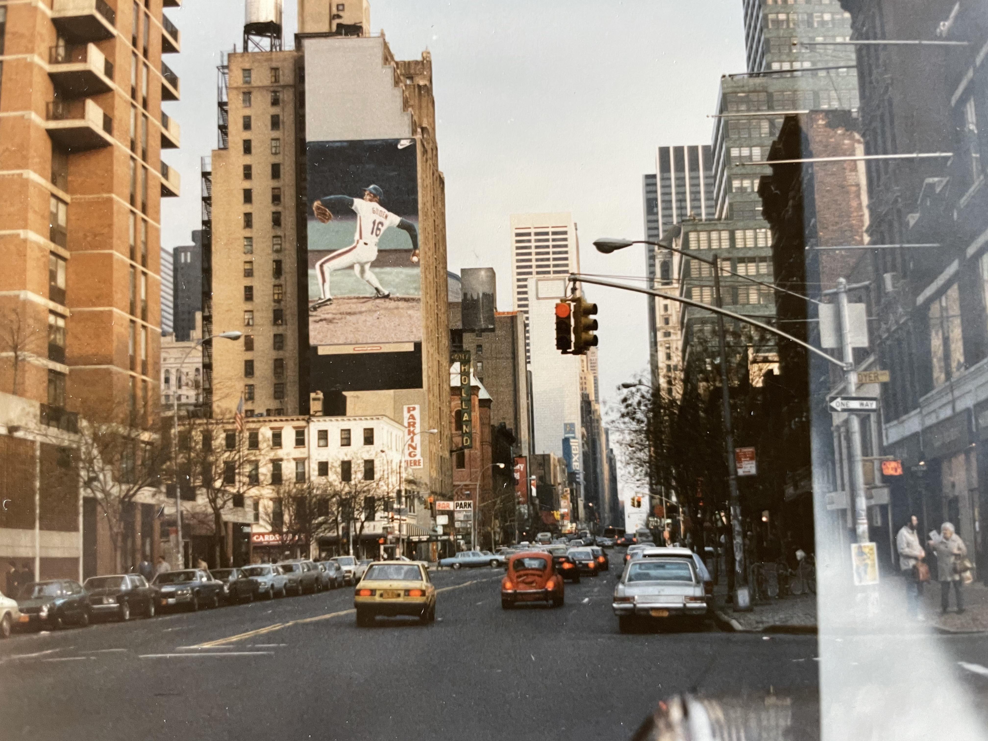 The Dwight Gooden billboard on West 42nd Street NYC. I took this