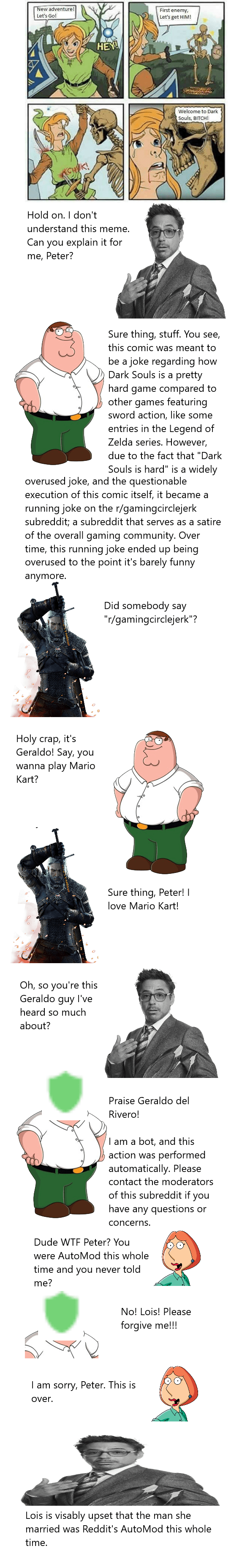Stuff asks peter to explain to Dark Souls, BITCH