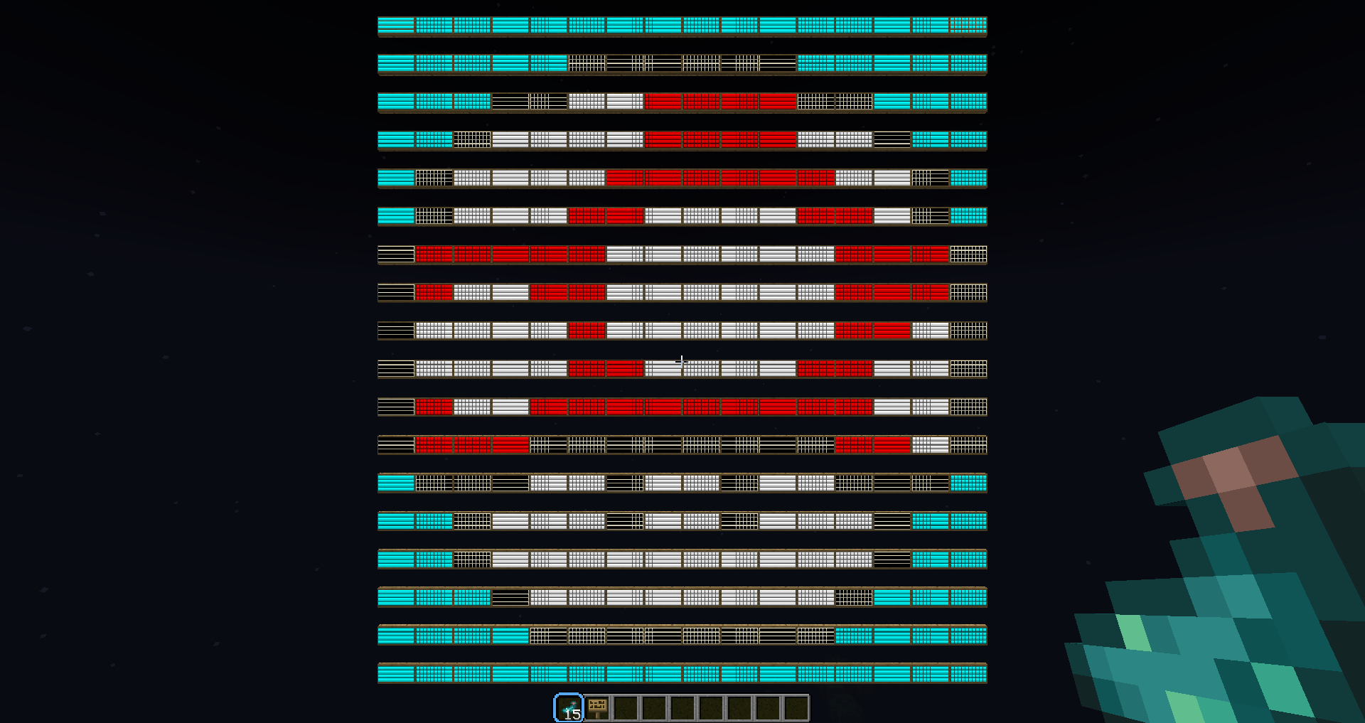 I made a pixelart using glow signs! r/Minecraft