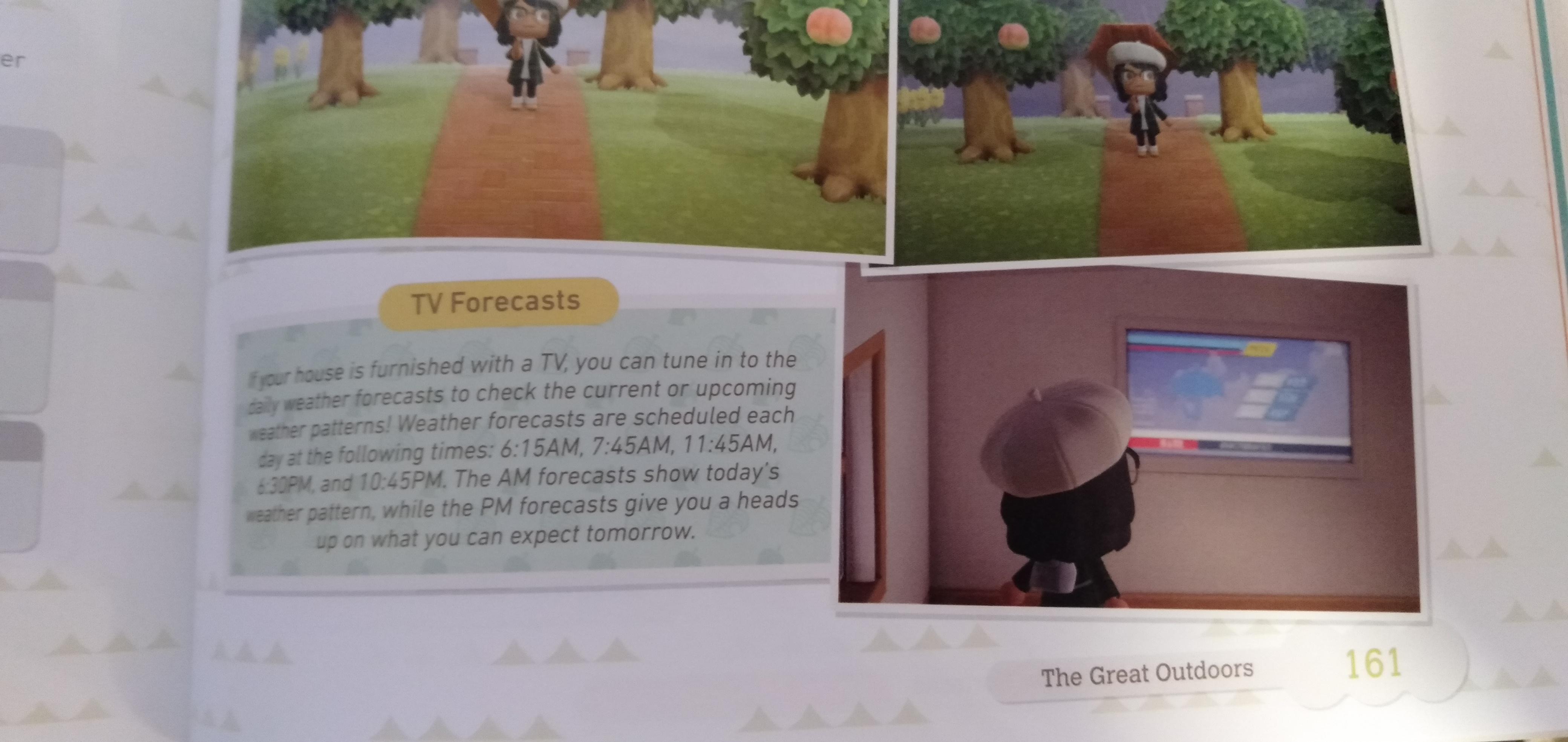 Just found out, there is a weather forecast in ACNH r/AnimalCrossing