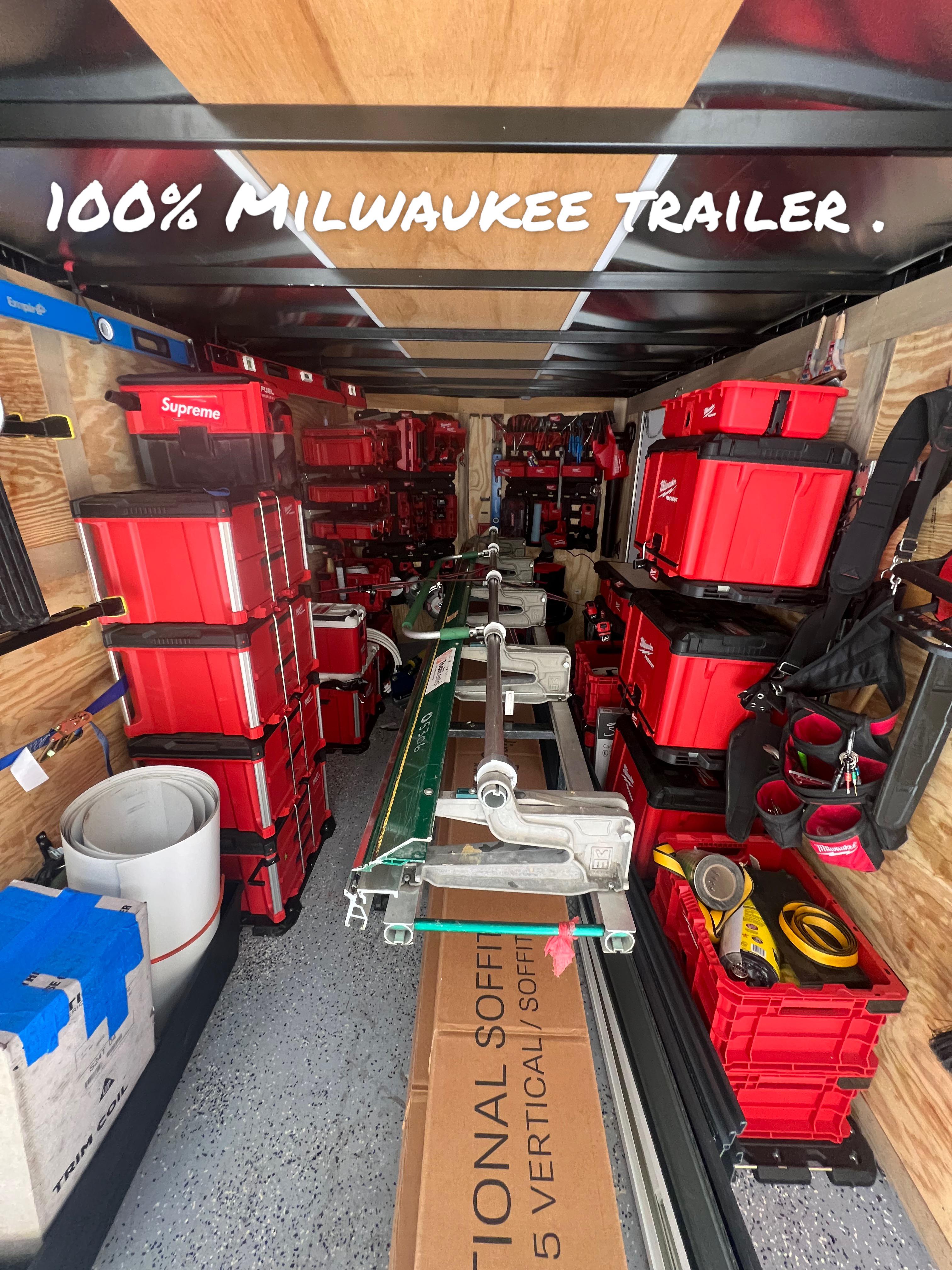 Trailer storage all Milwaukee. DONE. r/MilwaukeeTool