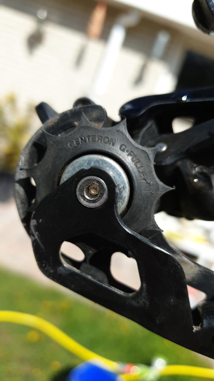 So my GRX 400 rear derailleur jockey wheels became ninja stars and I