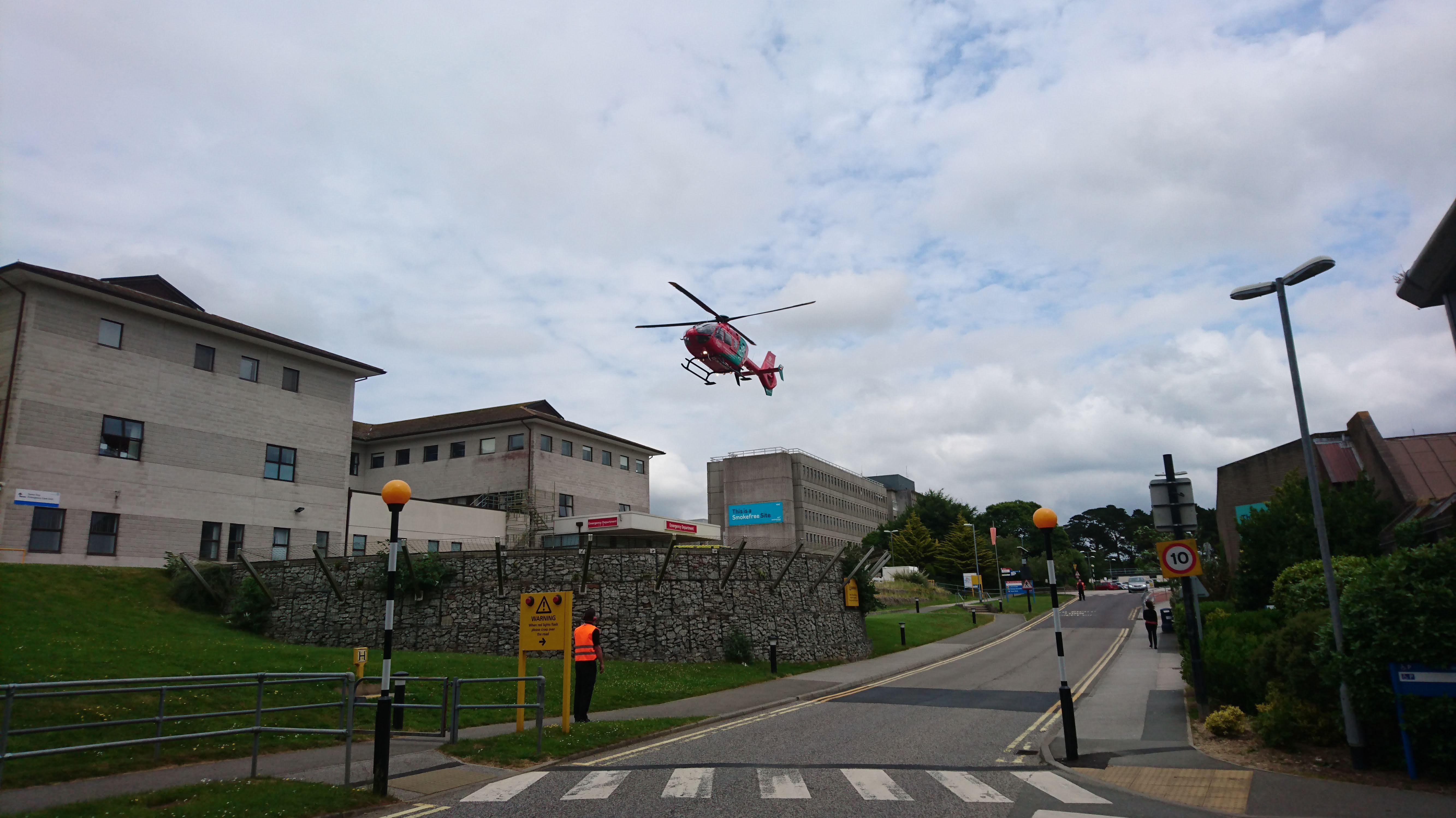 Welsh Air Ambulance at Royal Cornwall Hospital r/Cornwall