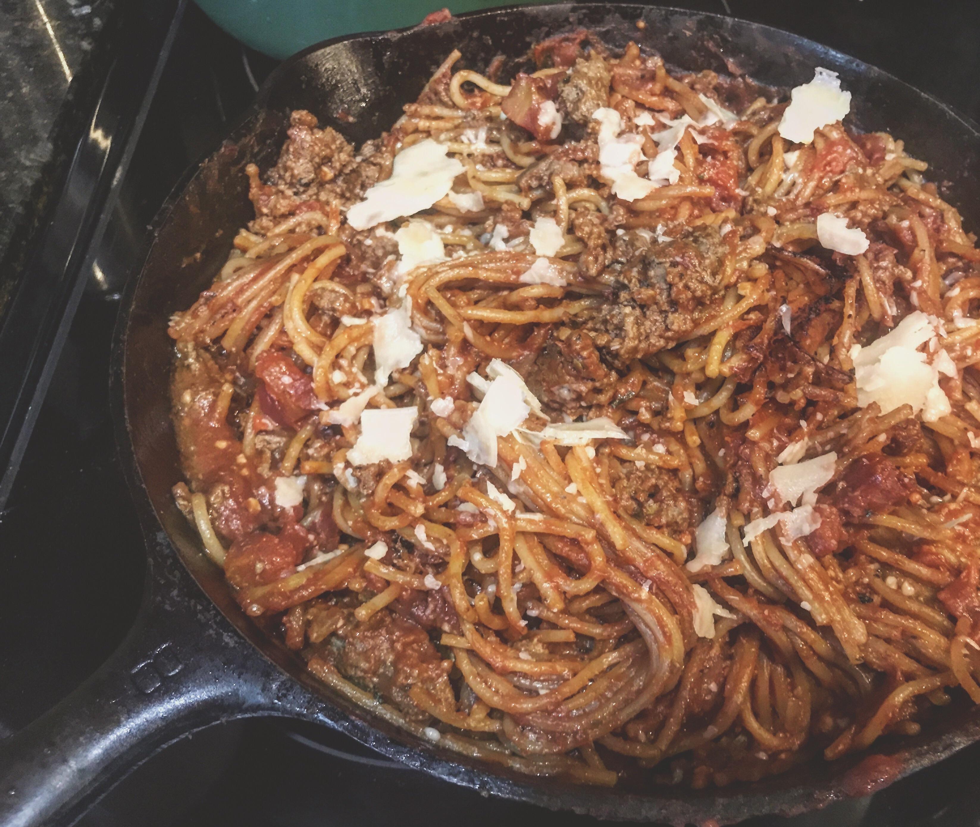 OnePan Cast Iron Spaghetti in WellSeasoned Griswold r/castiron