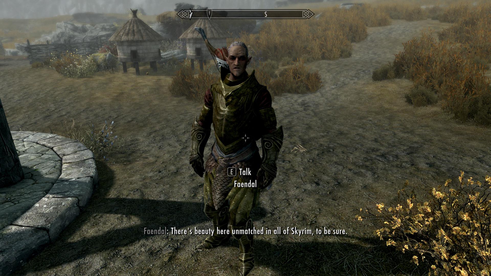Since Faendal likes the slow pace of Riverwood, I made him steward at
