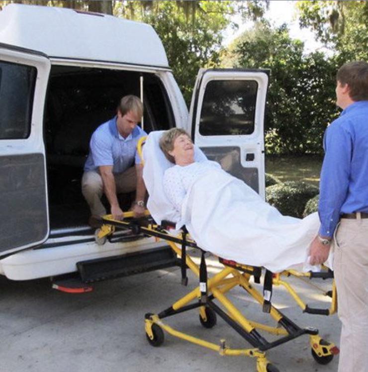 From a local “non medical” stretcher transportation company’s website