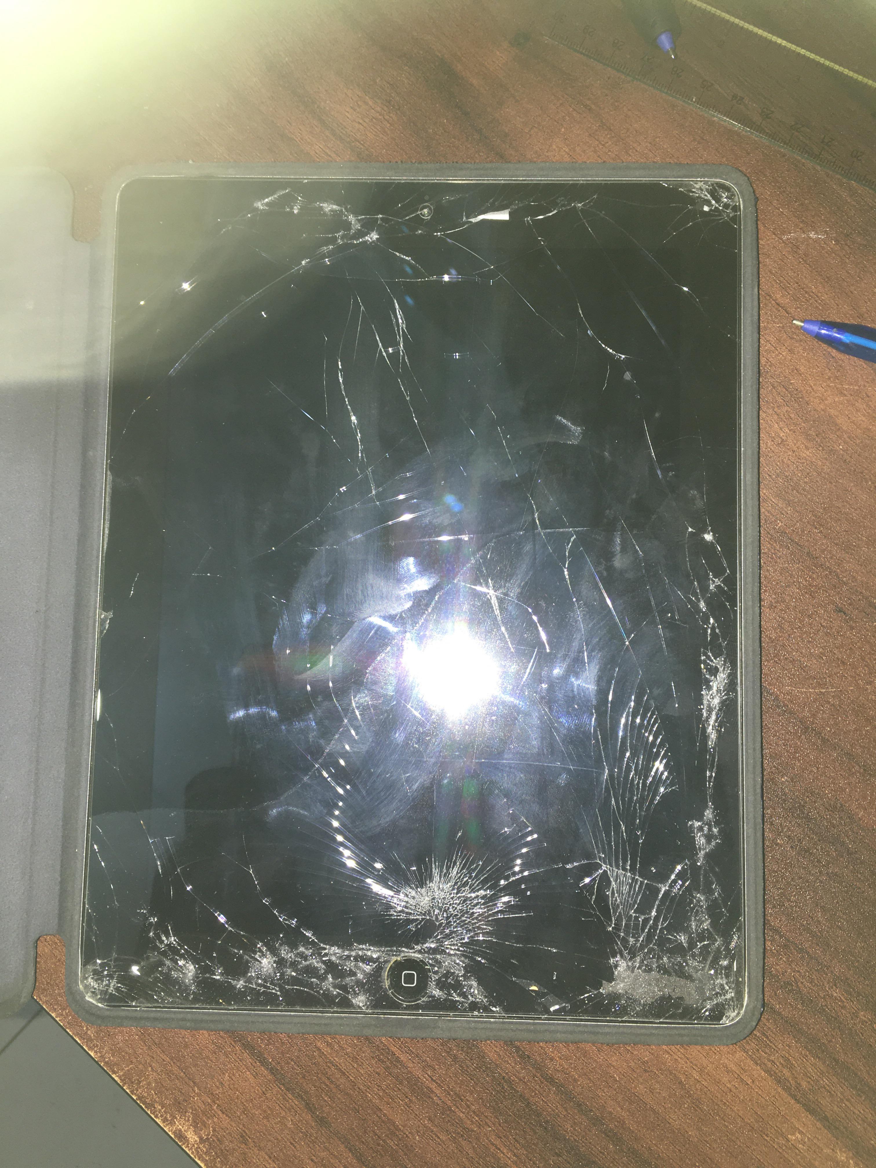 I dropped my iPad today. The screen shattered but no damage whatsoever