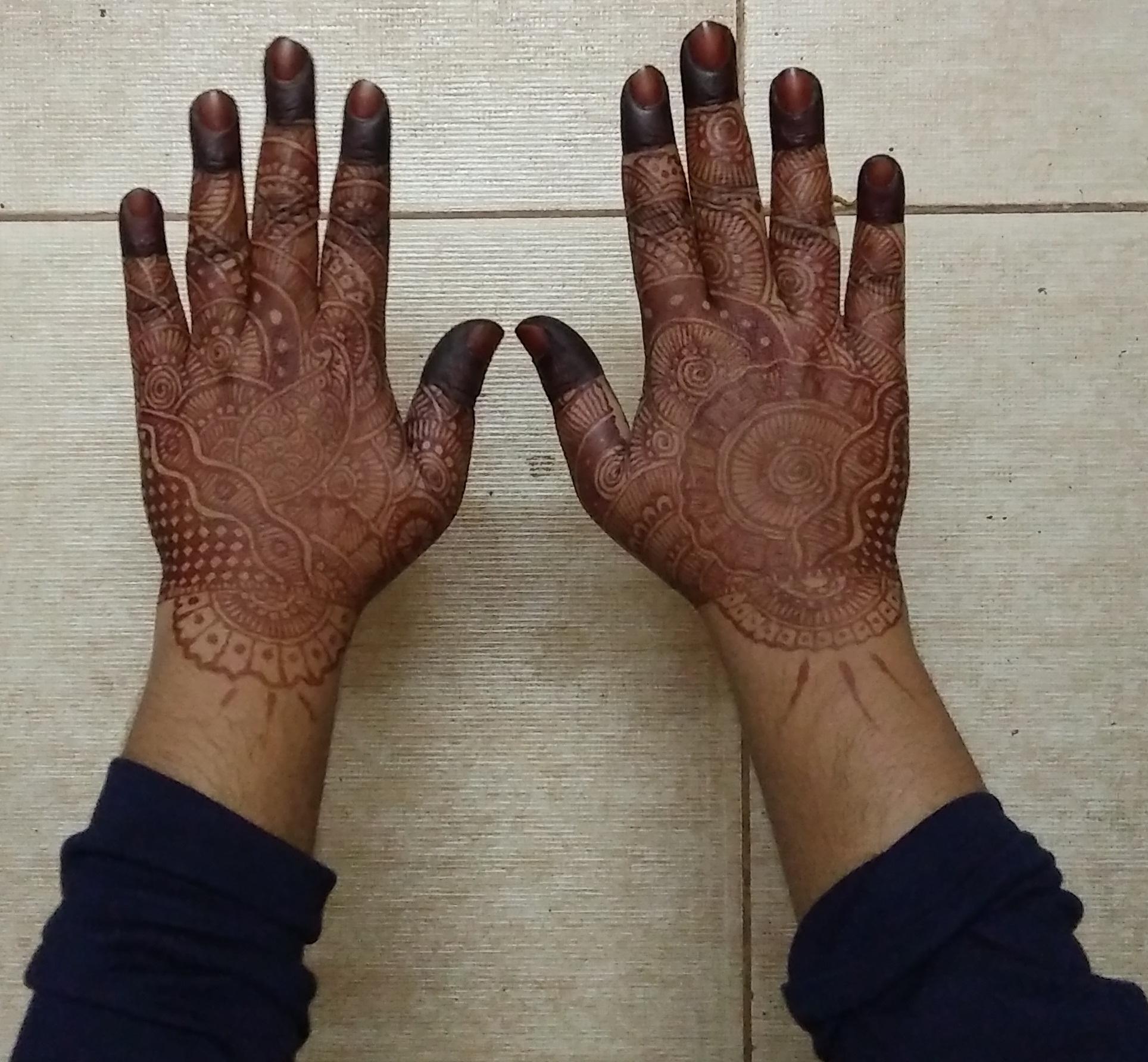 hi my first post. Have you tried henna with nail polish. In India its