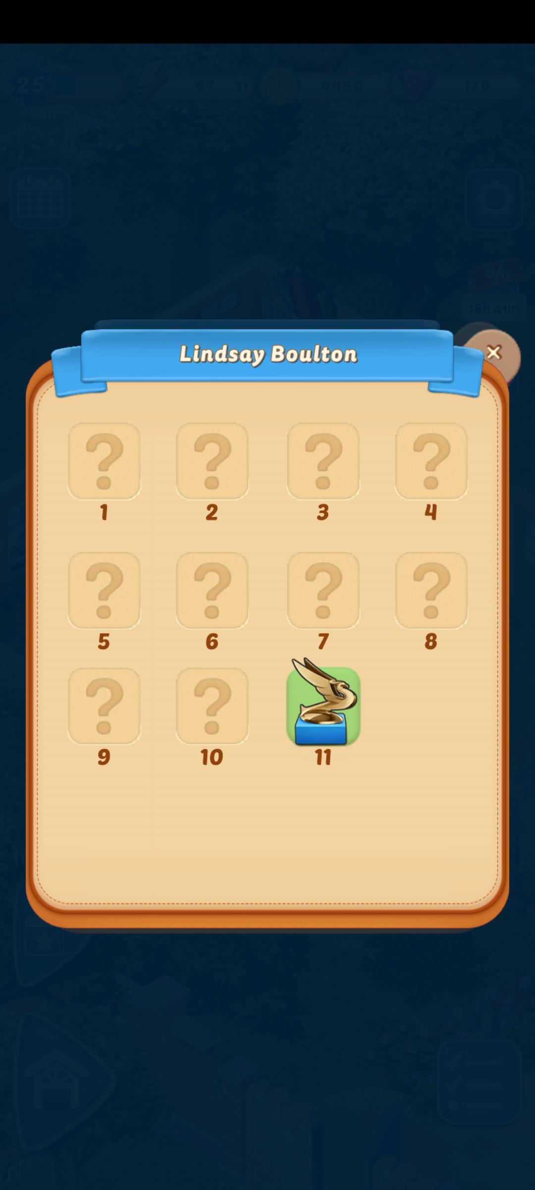 How do I get the pieces for Lindsay Boulton? r/MergeMansion