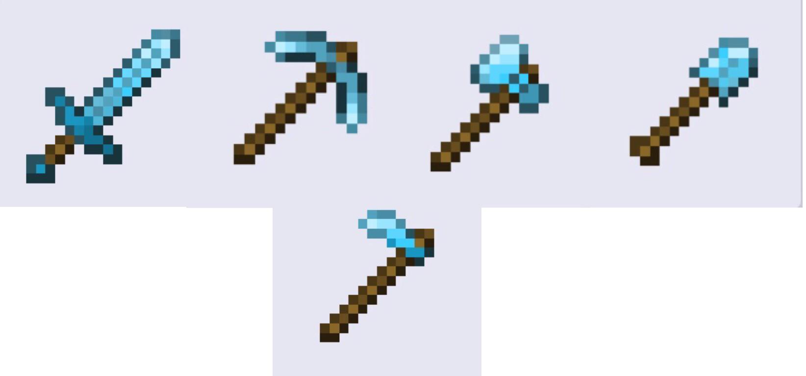 Diamond Tools for My Texture Pack r/Minecraft