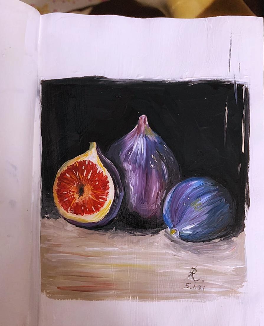 just a quick oil painting i did on my journal. literally, the first