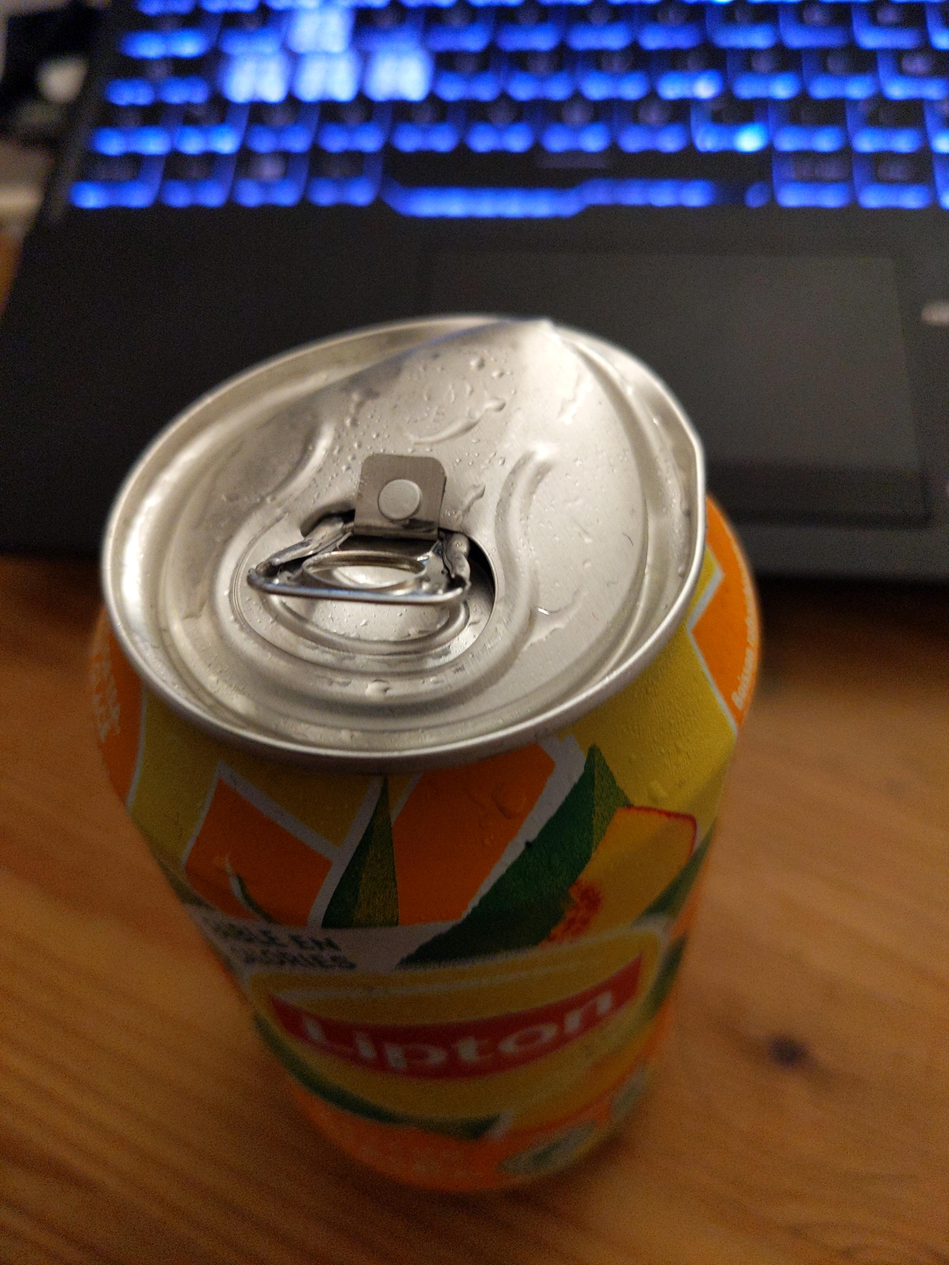 my can in the freezer, finally got it unfrozen and this happened