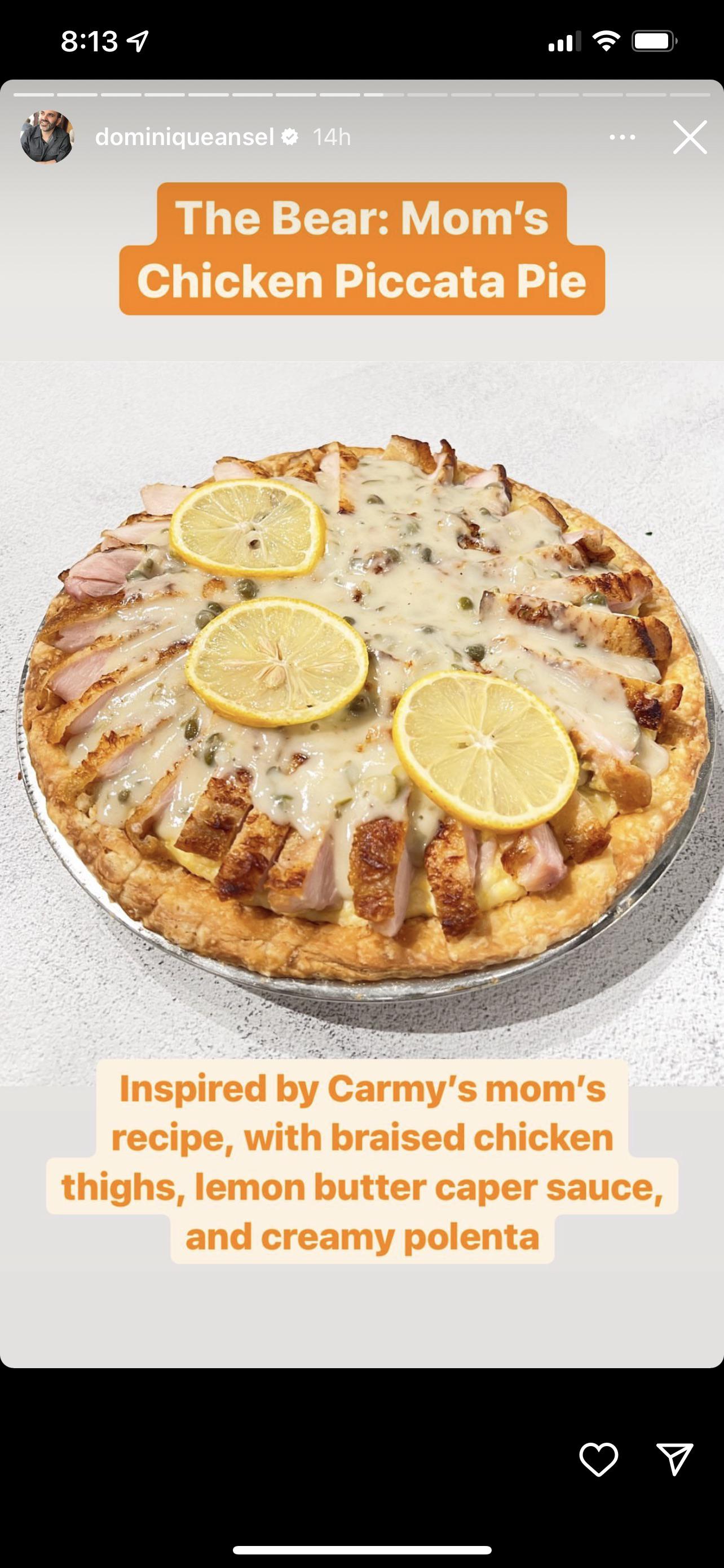 Anyone in the NYC area can now try Mom’s Chicken Piccata Pie at