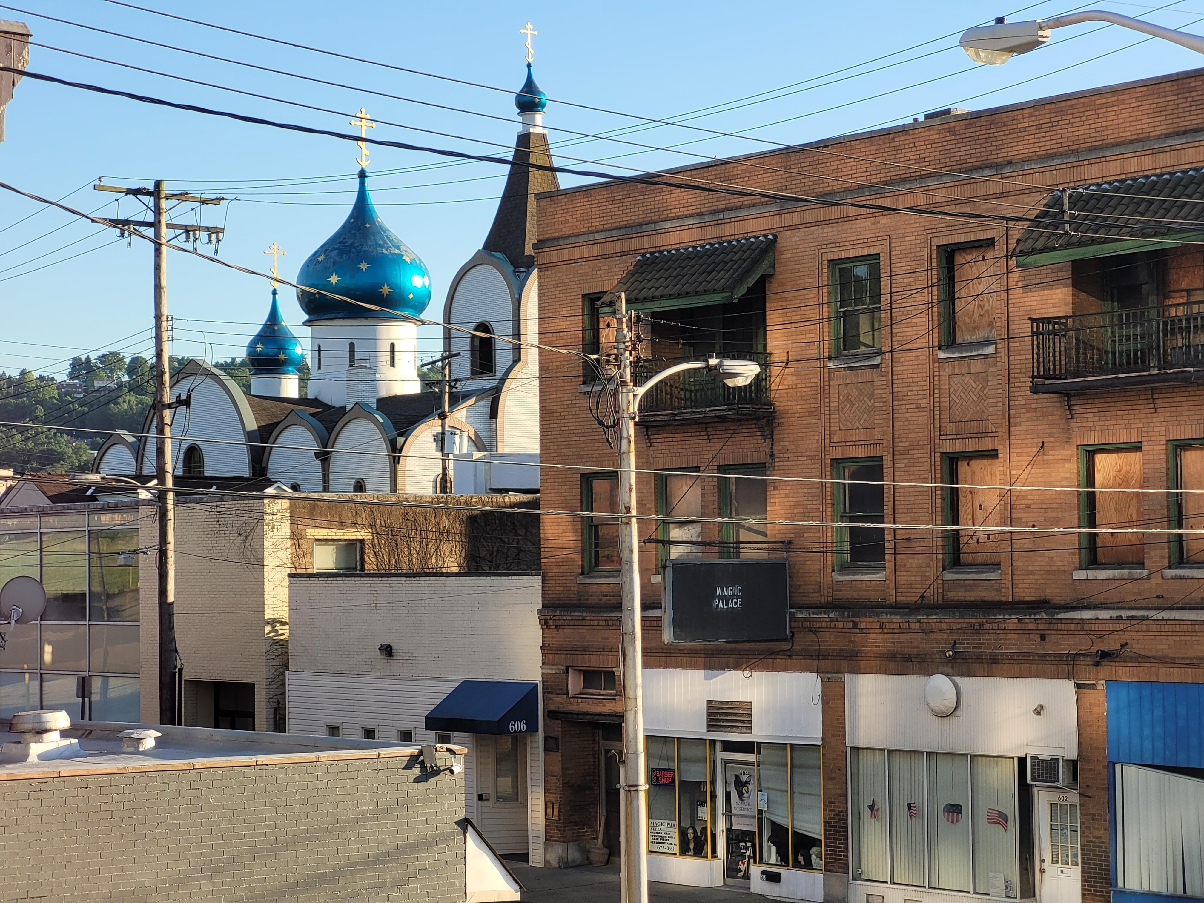 St Mary's Russian Orthodox Church at sunset r/McKeesport