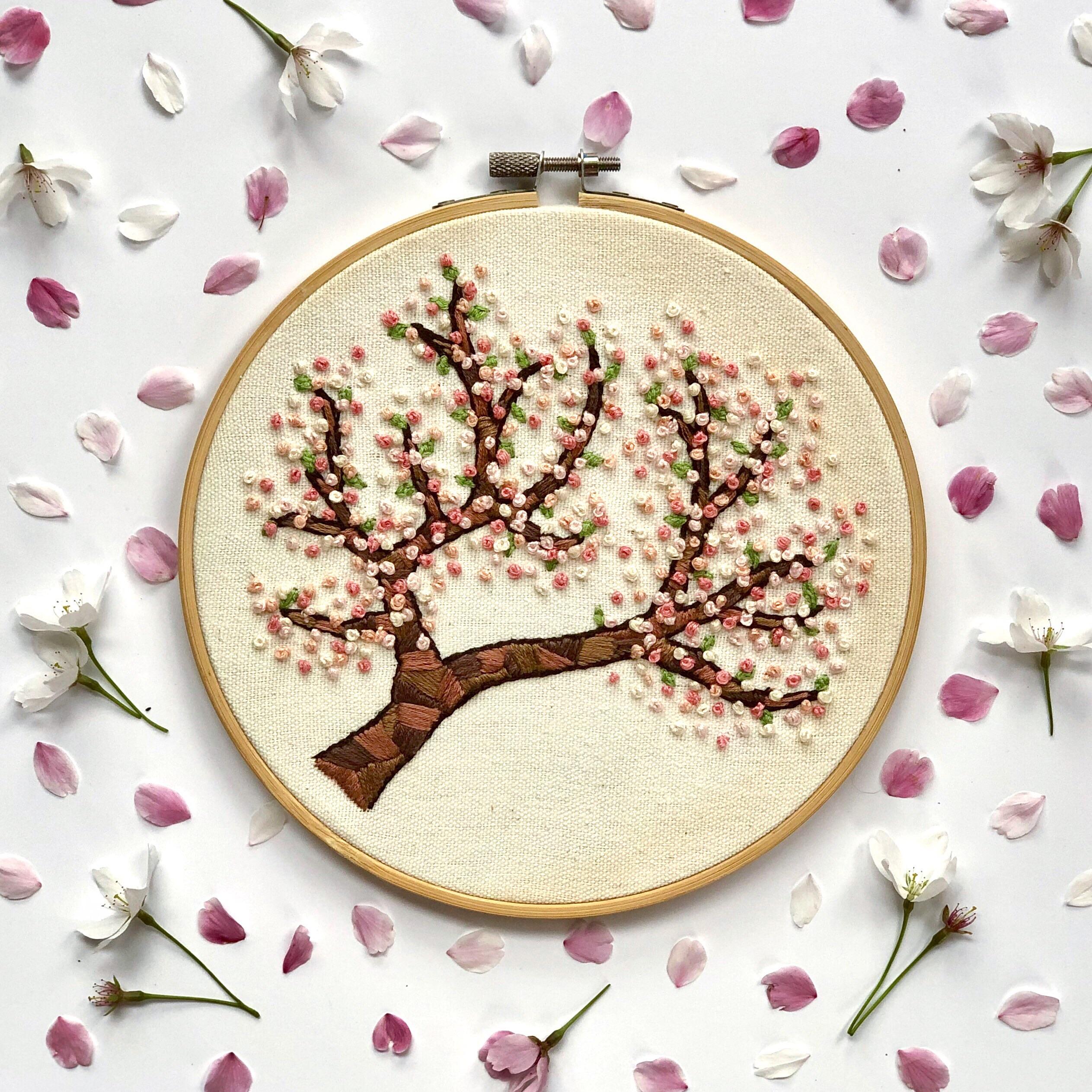 Cherry Blossom Tree 🌸 r/Embroidery