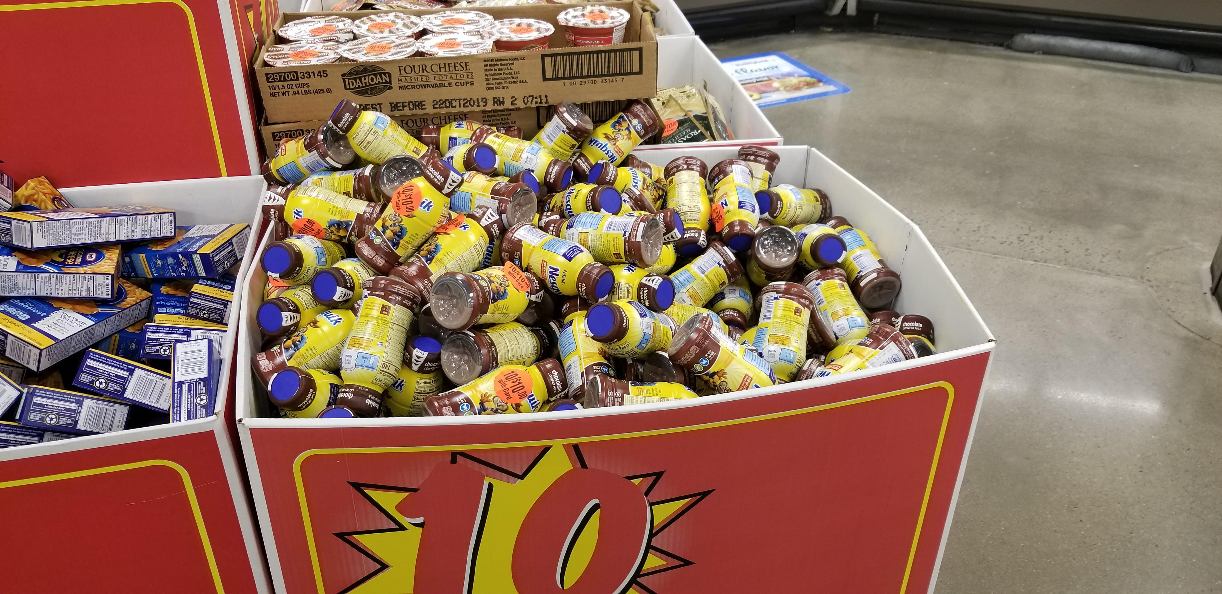 My local grocery store has chocolate milk on sale... at room