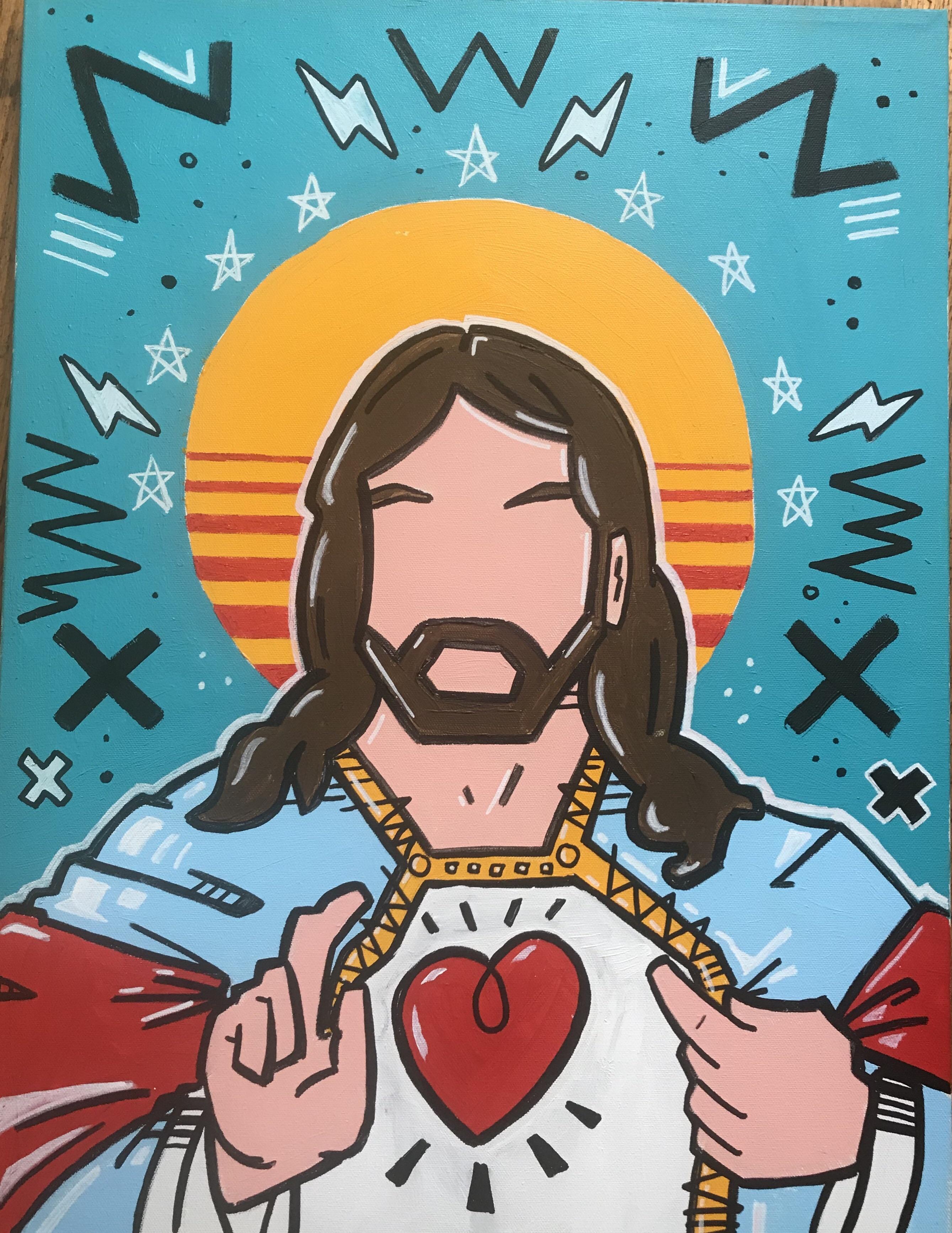 Plastic Jesus acrylic r/painting