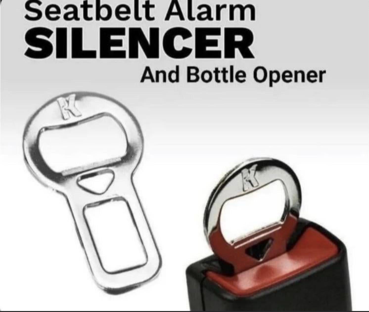 Seatbelt alarm silencer and bottle opener : mildlyinteresting