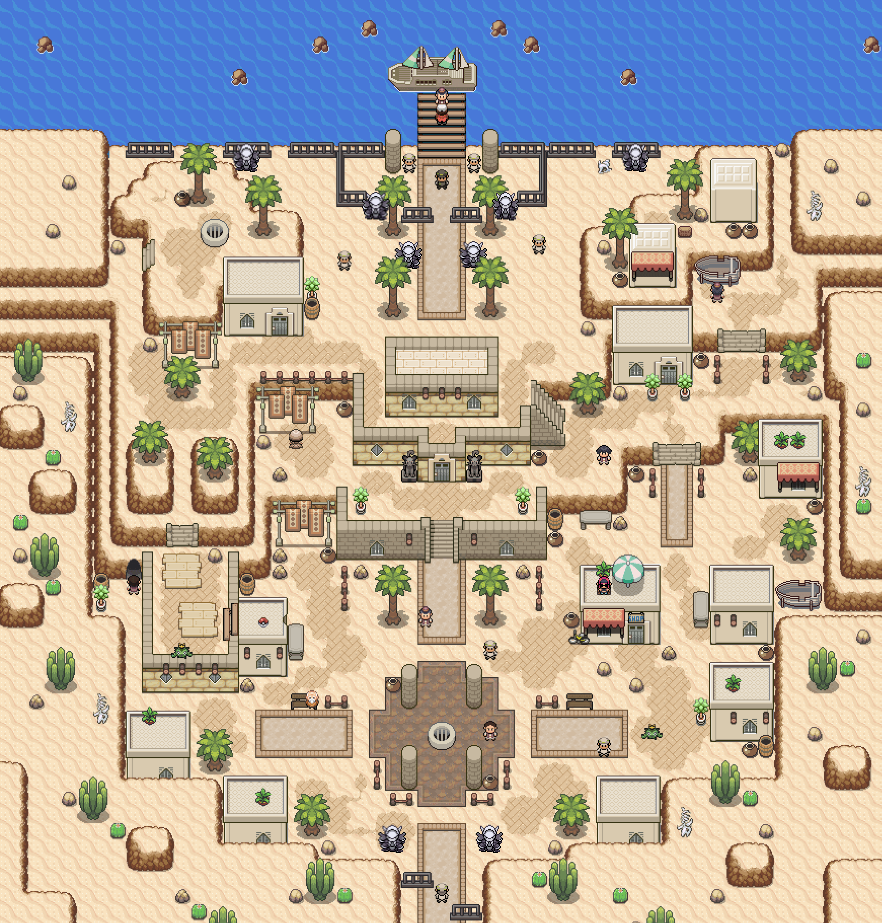 New Ma'at, first town in the desert region of Deshret r/PokemonRMXP