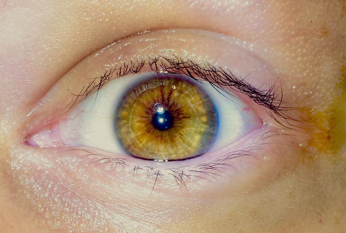 The flash defiantly helps. I never know what color. Light brown? Amber