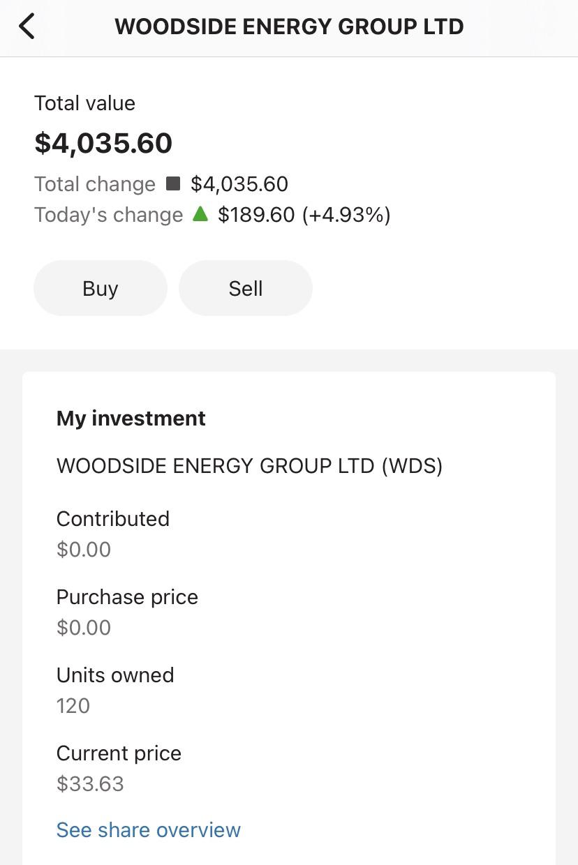 Woodside not listing my purchase price? r/ausstocks