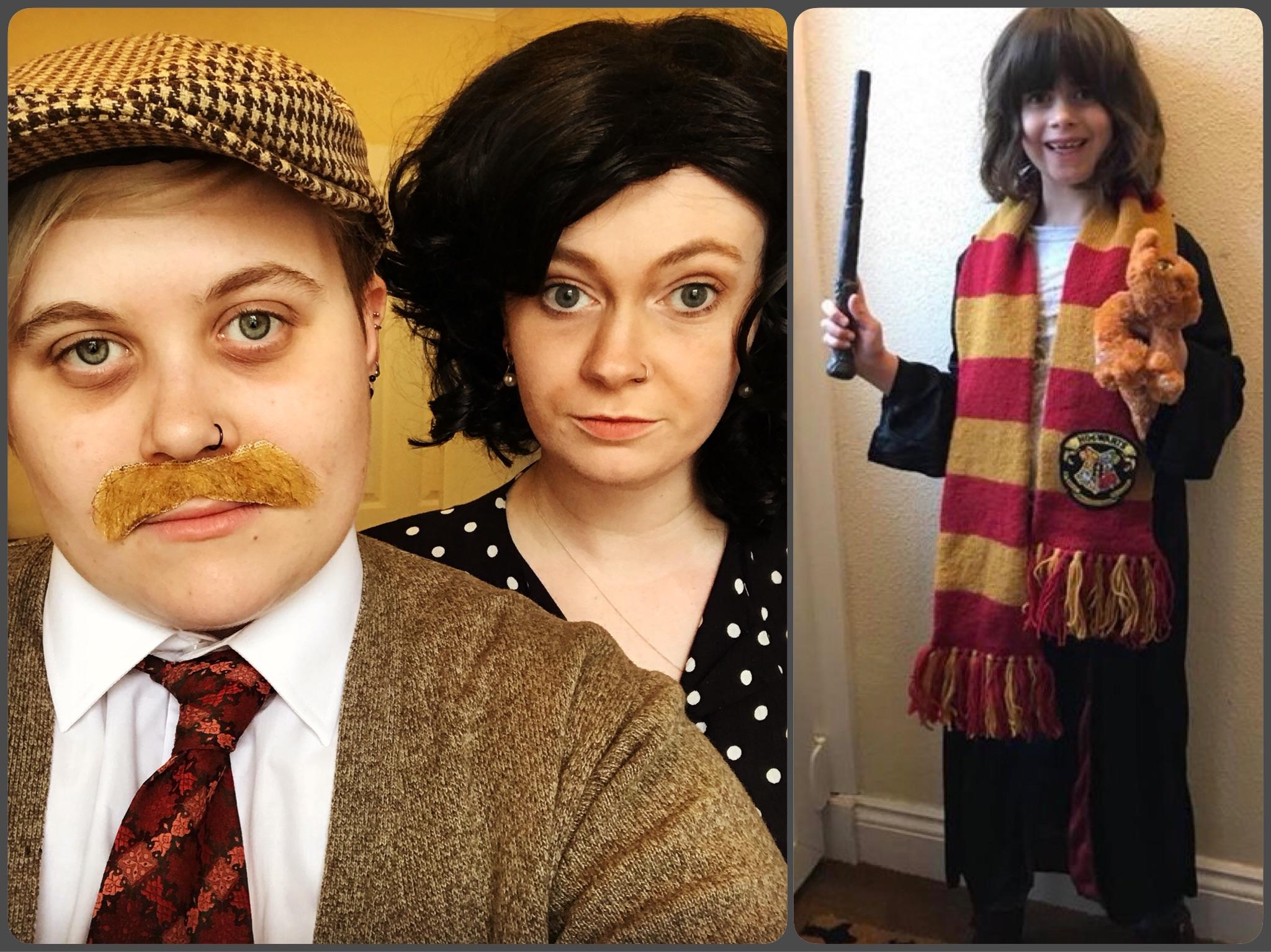 Me, my girlfriend and her little girl as Mr and Mrs Dursley and