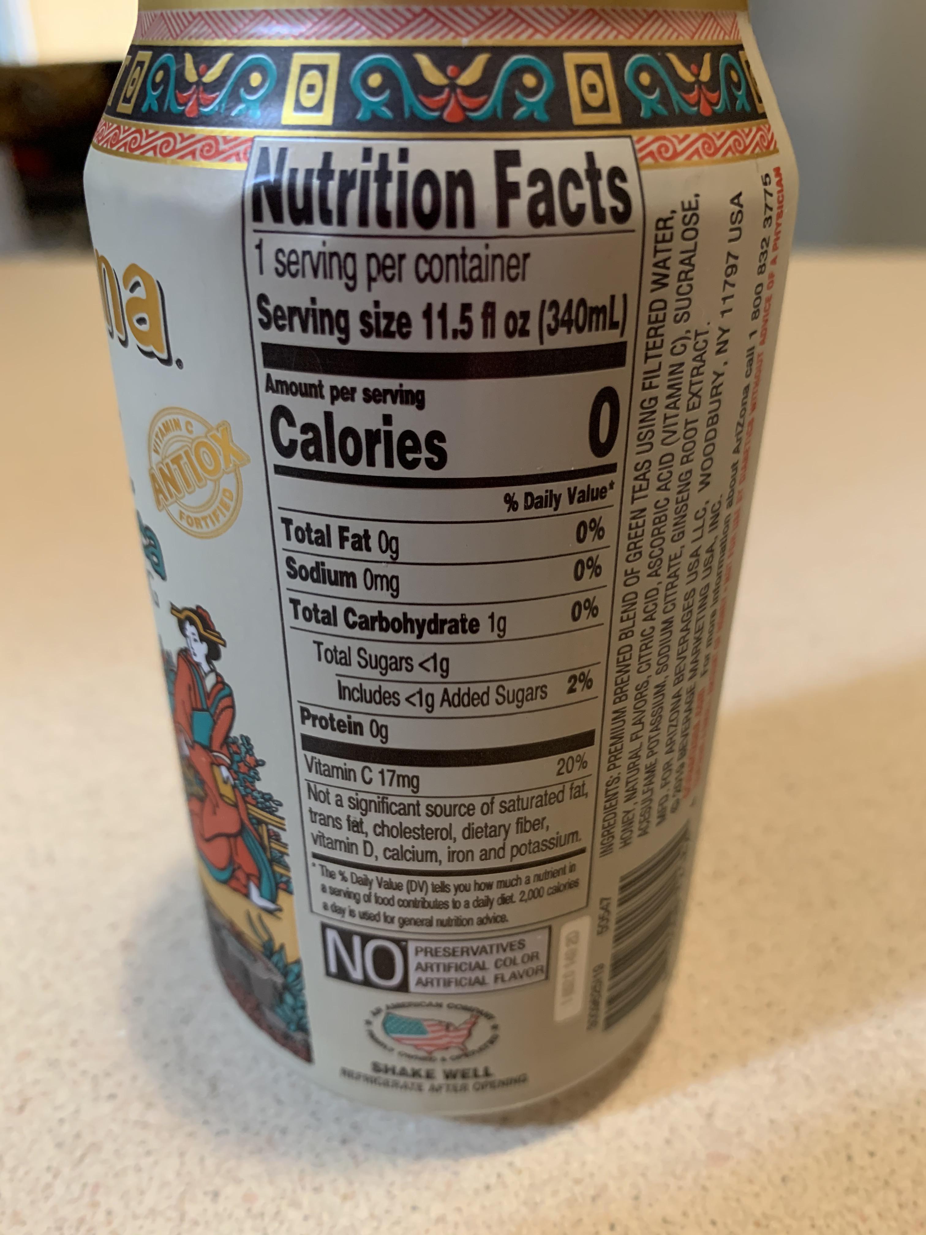 DIET Arizona Green Tea has anyone seen any adverse effects drinking