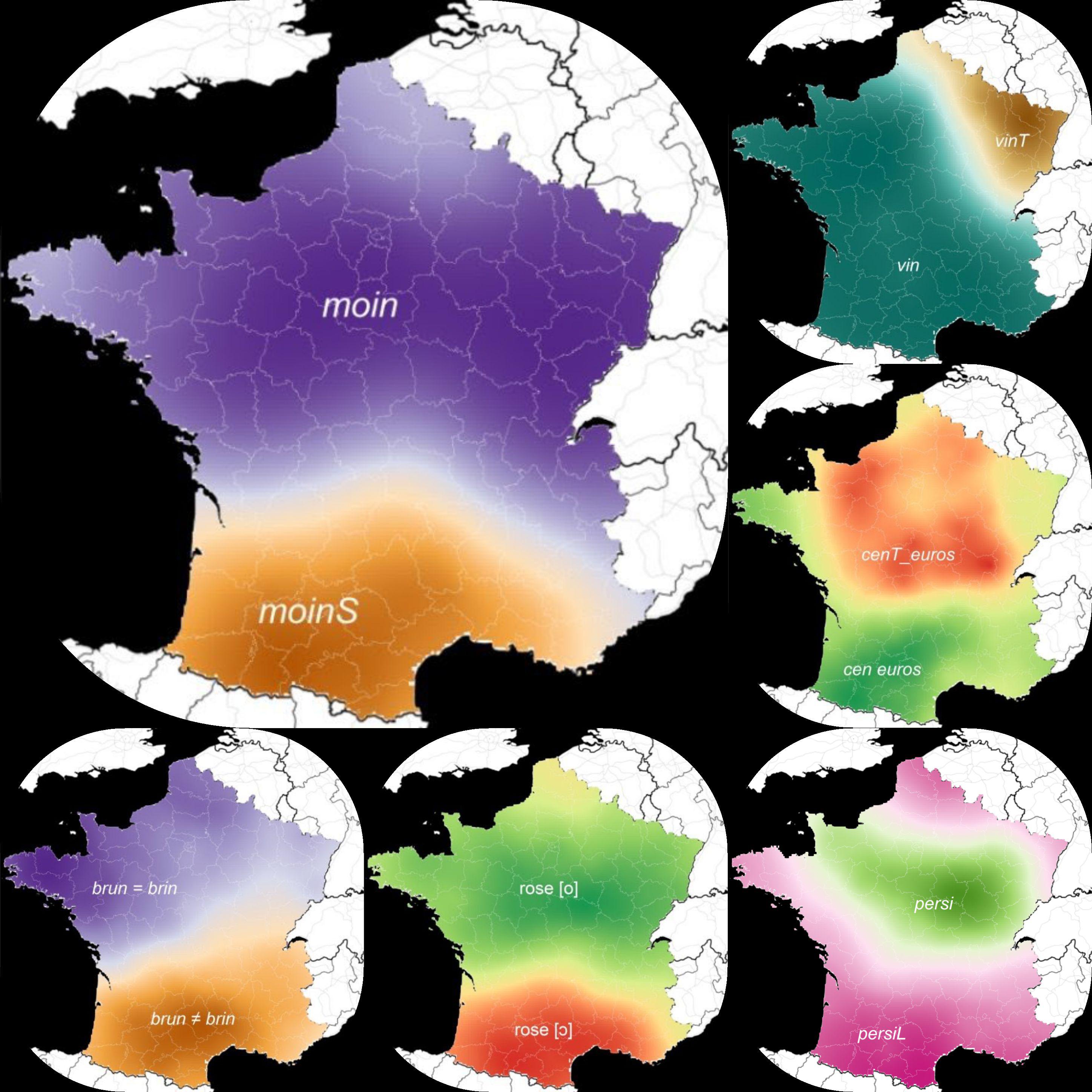 Maps of Differences in Regional Pronunciations in France r/MapPorn
