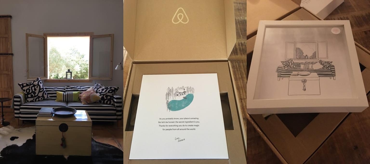 AirBnB hand draws gifts for good hosts r/mildlyinteresting