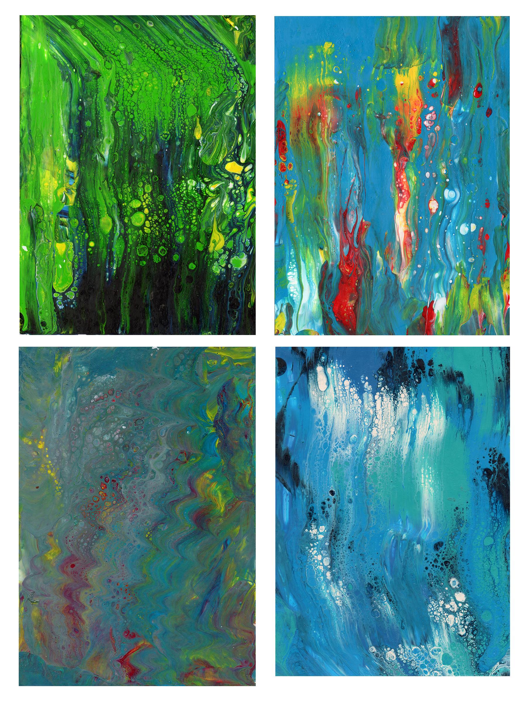 Leftover Paint Idea Postcards! r/PourPainting