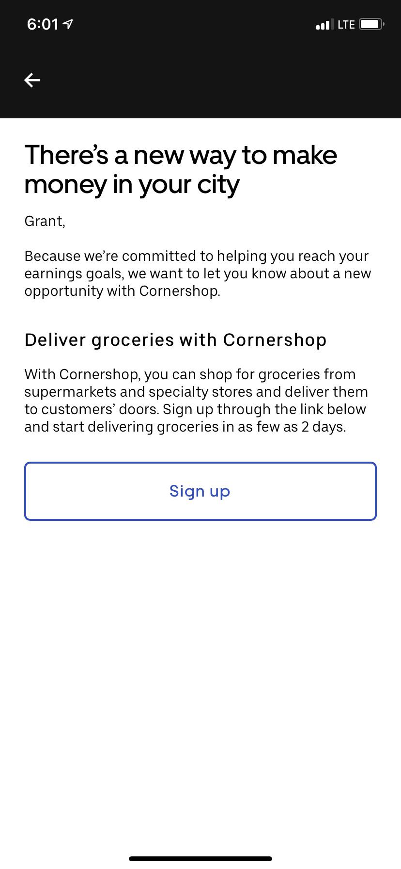 Uber rolls out Instacart competition called r/instacart